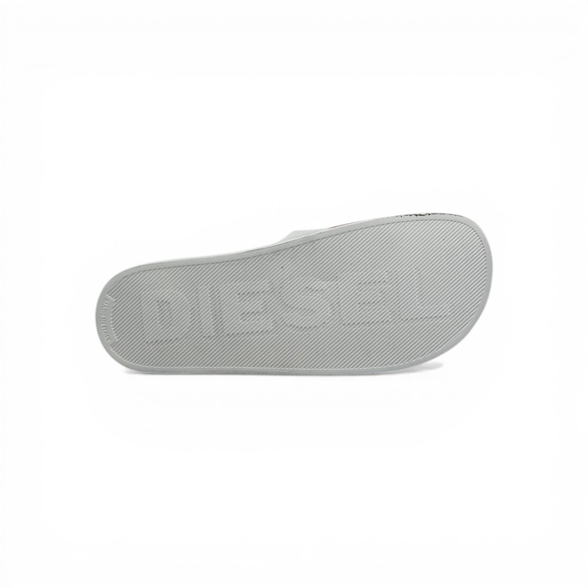 🔴⚪ Diesel Slides – White & Red Logo Edition 🔥🩴
