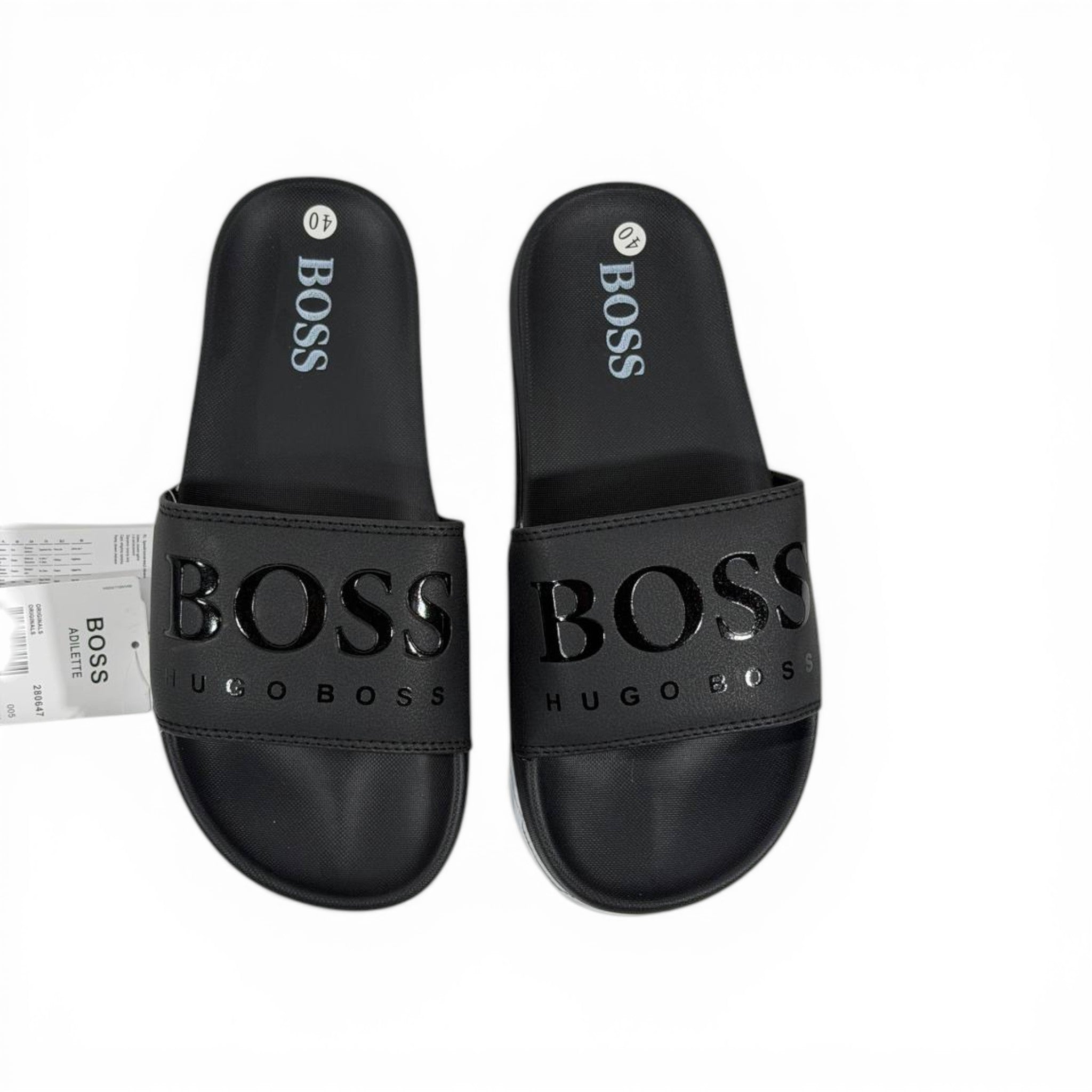 🖤✨ Hugo Boss Slides – All Black Premium Edition 🔥🩴
