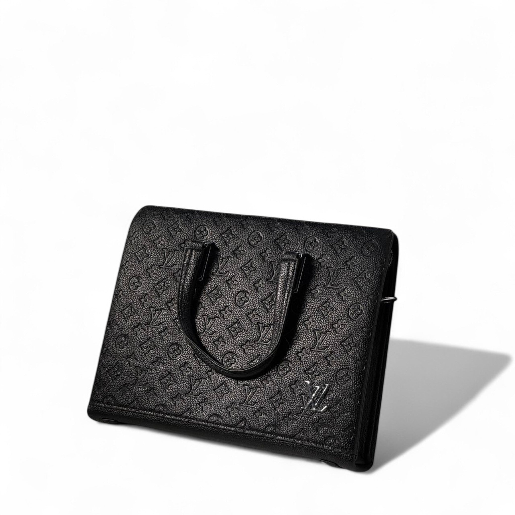 Louis Vuitton Black Monogram Leather Briefcase – Executive Style 🖤💼