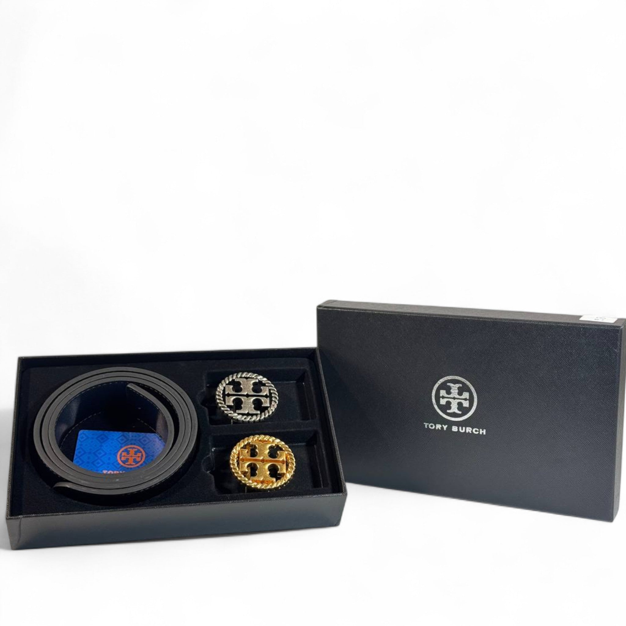 Tory Burch Reversible Black Belt 🖤✨ | Gold & Silver Icon Buckles • Timeless Luxury|115cm