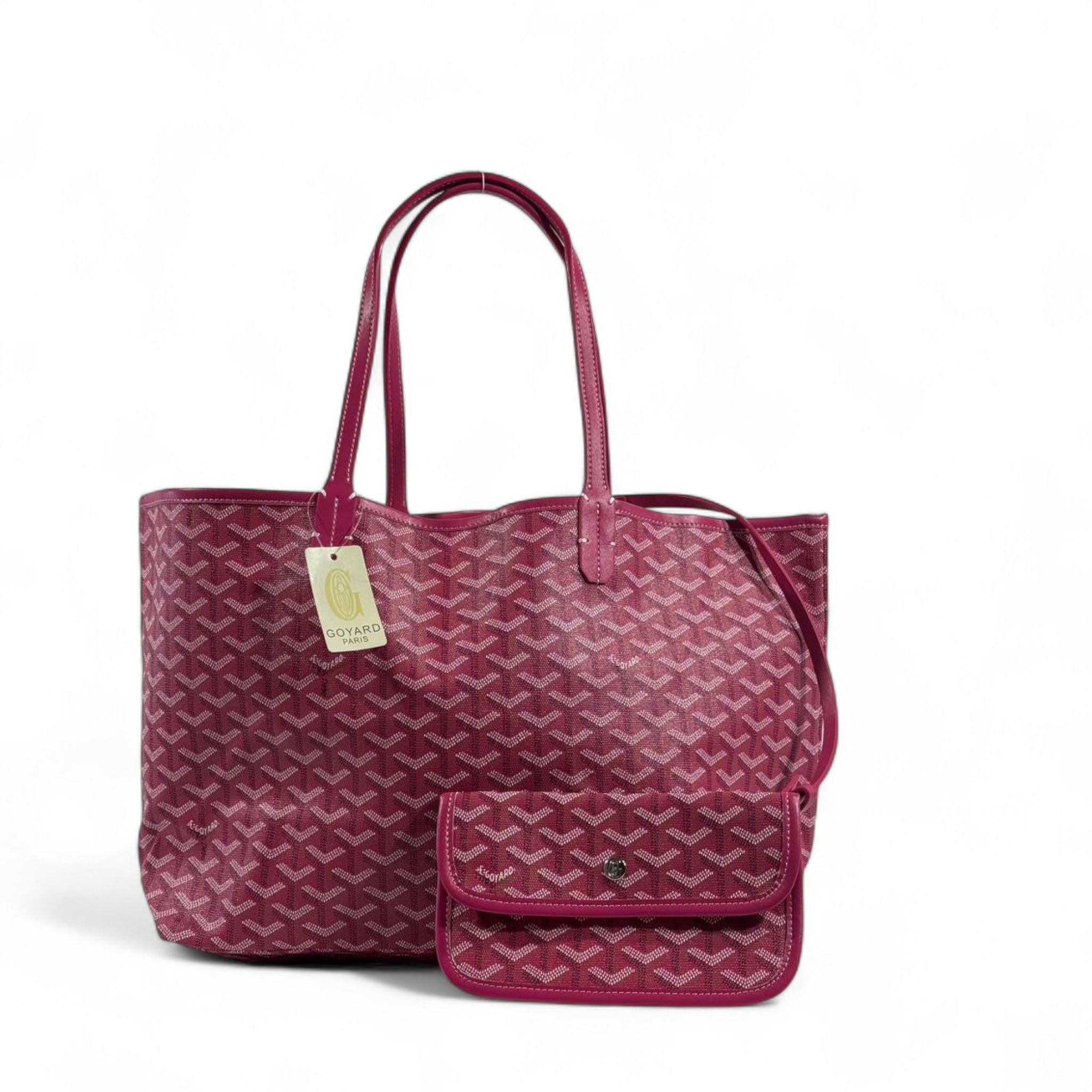 Goyard Tote Bag 💖✨ | Rose Pink • Signature Chevron Pattern • Matching Pouch