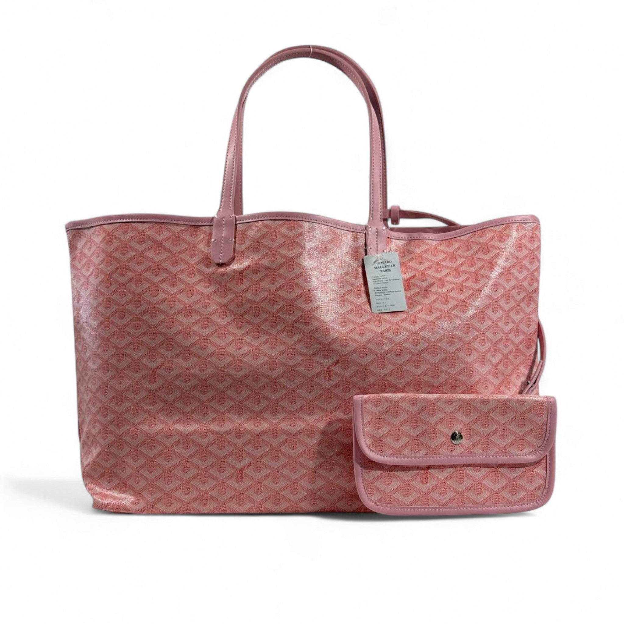Goyard Tote Bag 💗✨ | Baby Pink • Signature Chevron Pattern • Matching Pouch