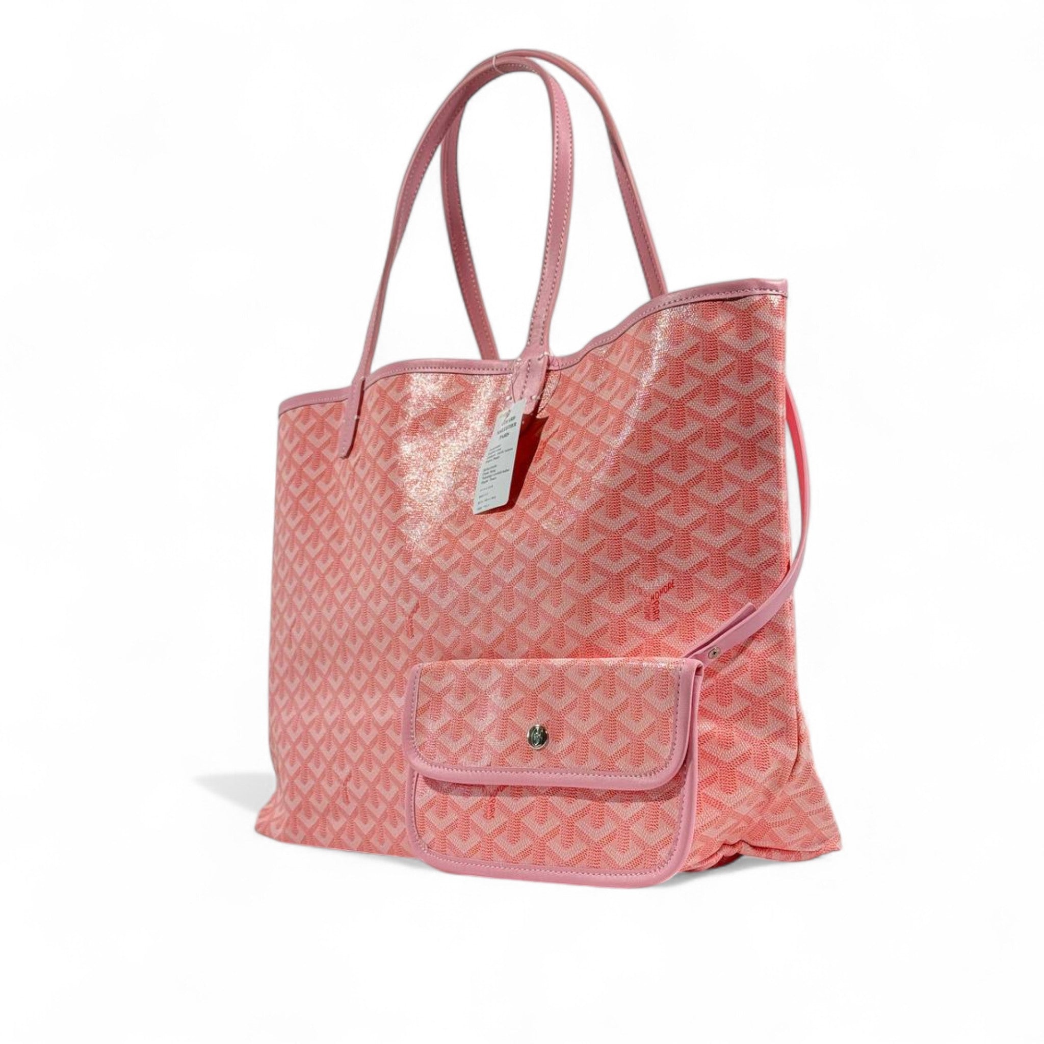 Goyard Tote Bag 💗✨ | Baby Pink • Signature Chevron Pattern • Matching Pouch