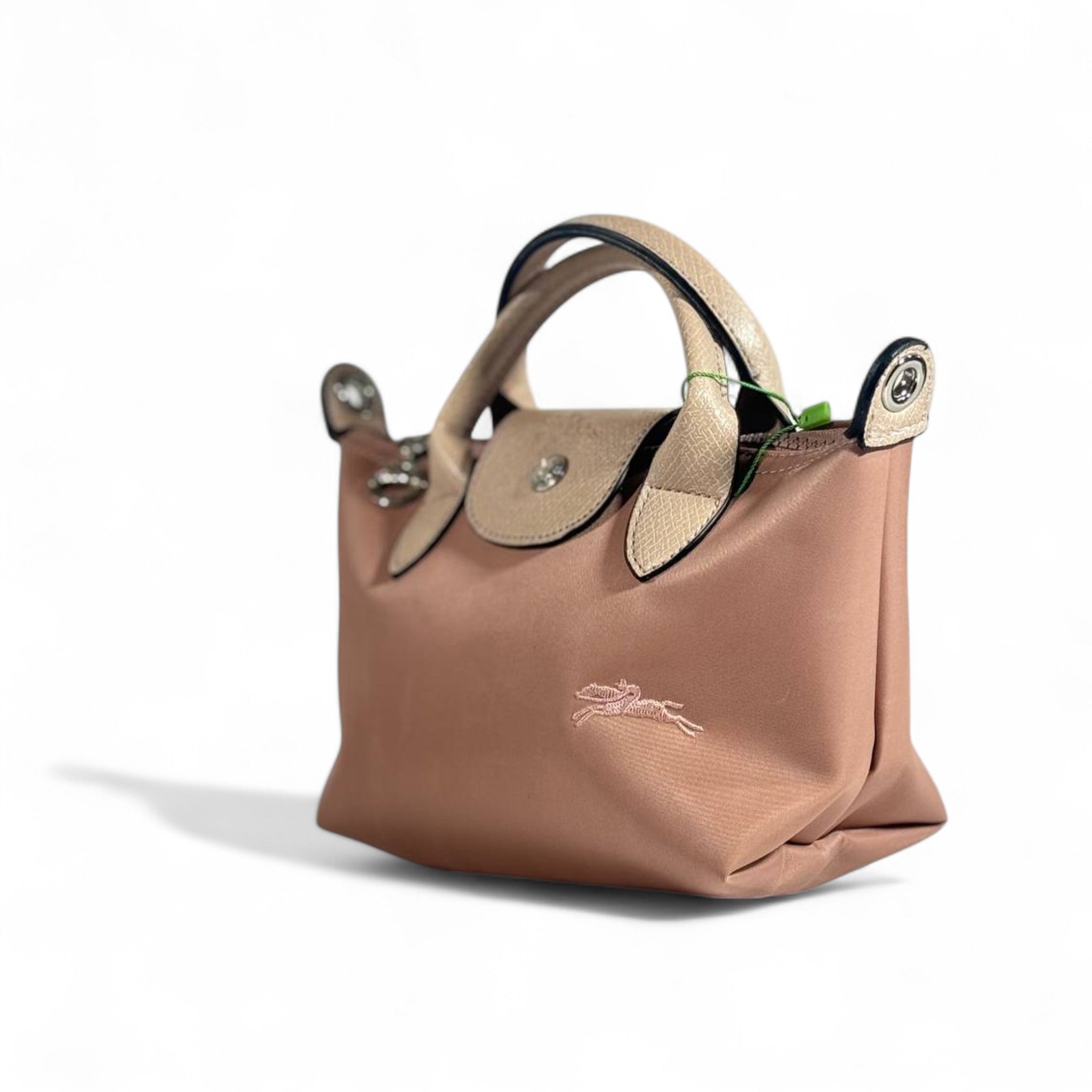 Longchamp Le Pliage Top Handle Bag 🌸 Nude Pink & Beige | Crossbody Strap Included