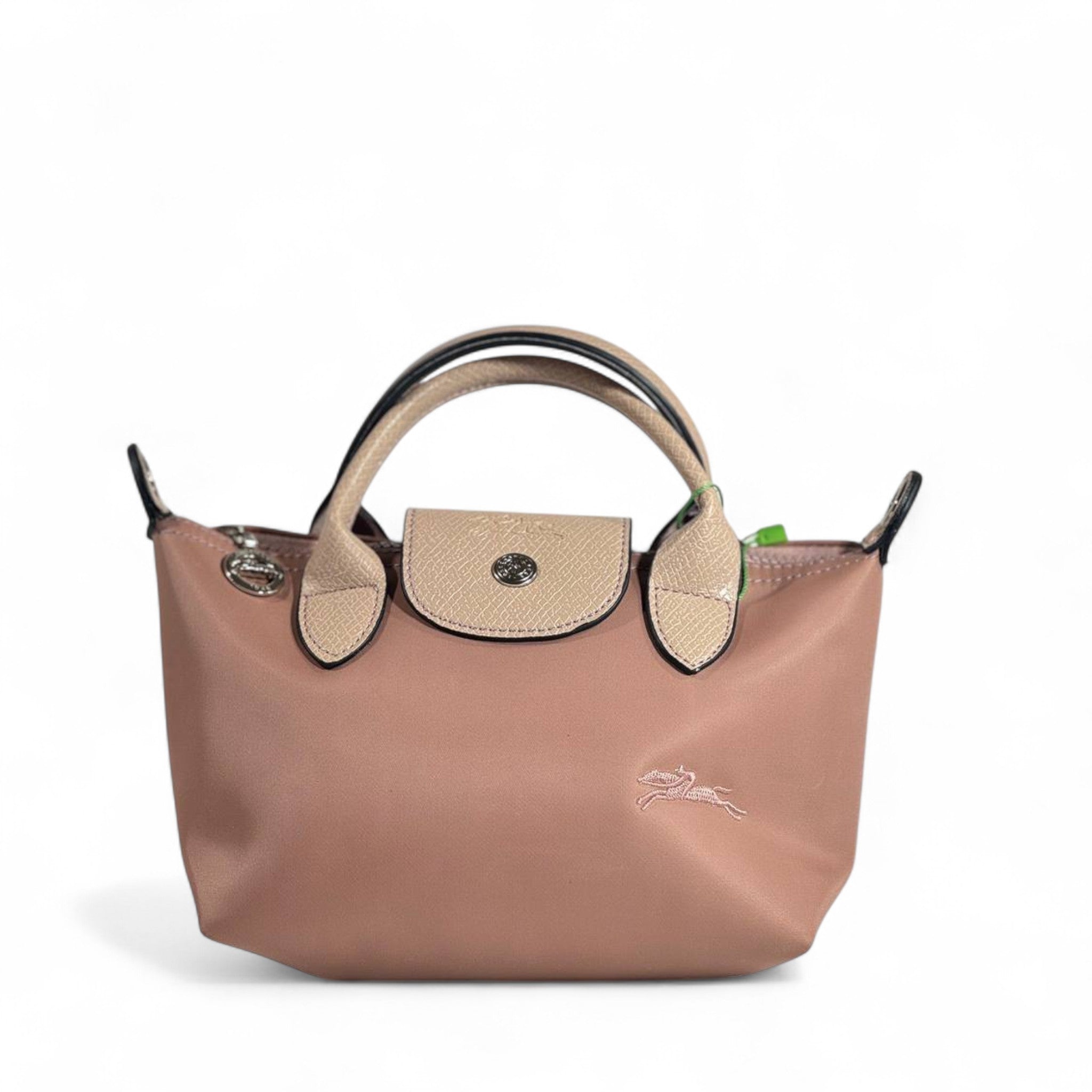 Longchamp Le Pliage Top Handle Bag 🌸 Nude Pink & Beige | Crossbody Strap Included