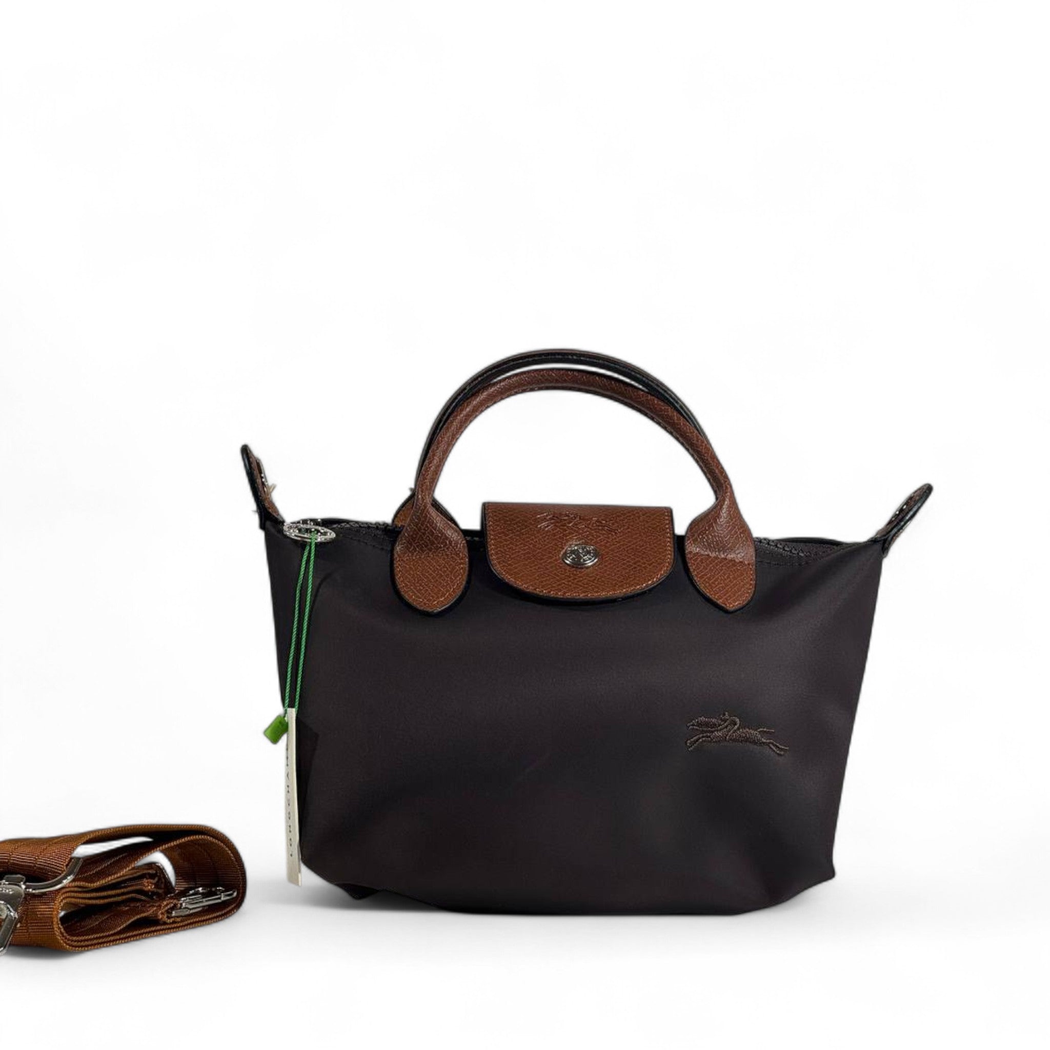 Longchamp Le Pliage Top Handle Bag 🤎 Brown | Elegant Crossbody with Strap
