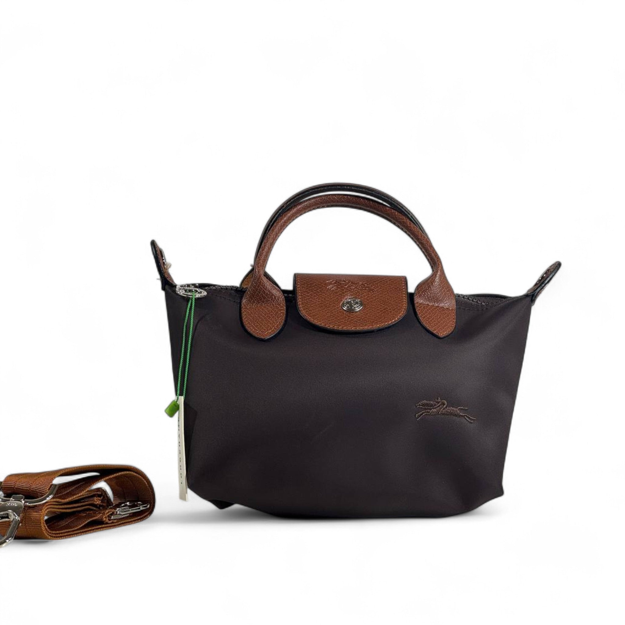 Longchamp Le Pliage Top Handle Bag 🤎 Brown | Elegant Crossbody with Strap