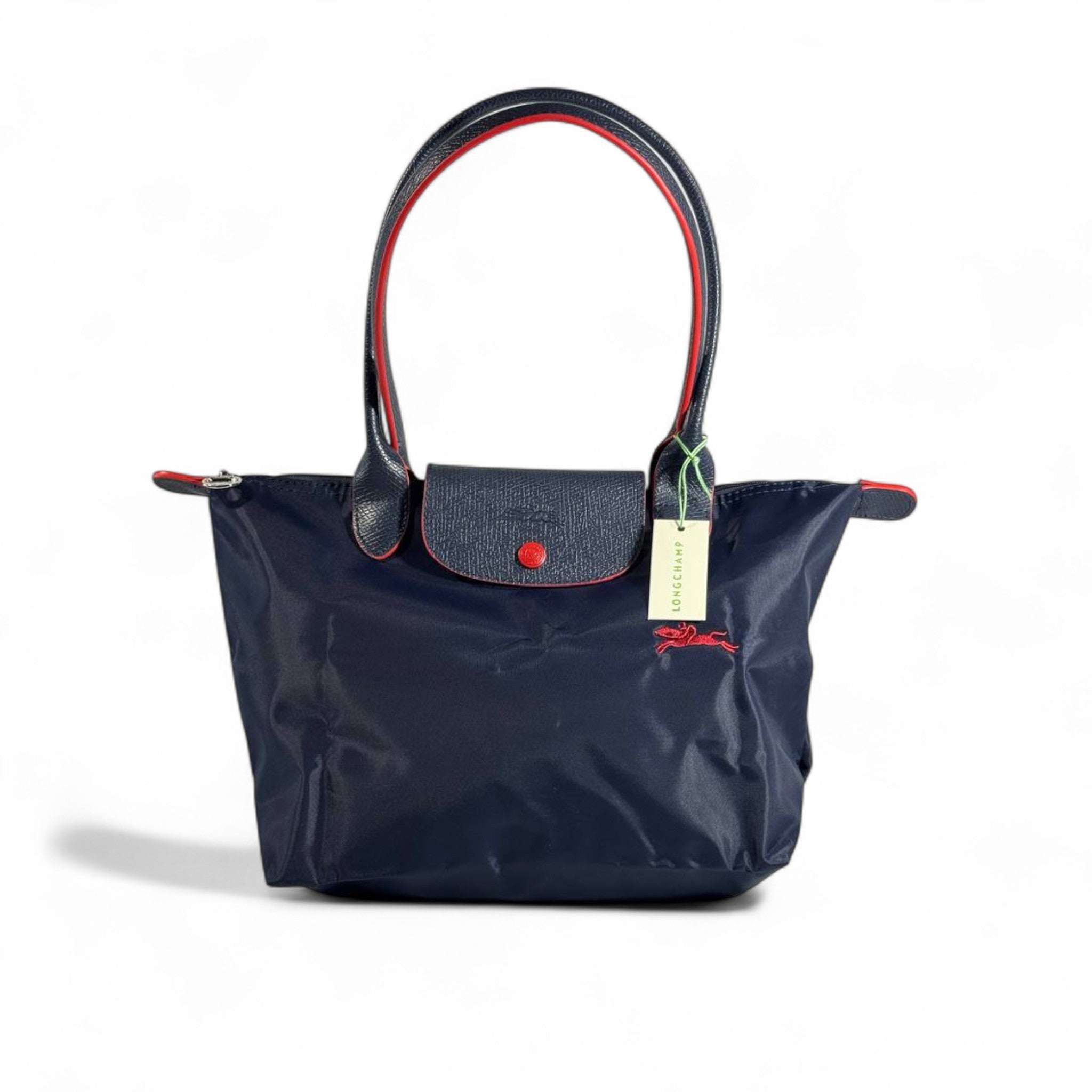 Longchamp Le Pliage Tote 💙 Pepsi Color (Navy & Red)