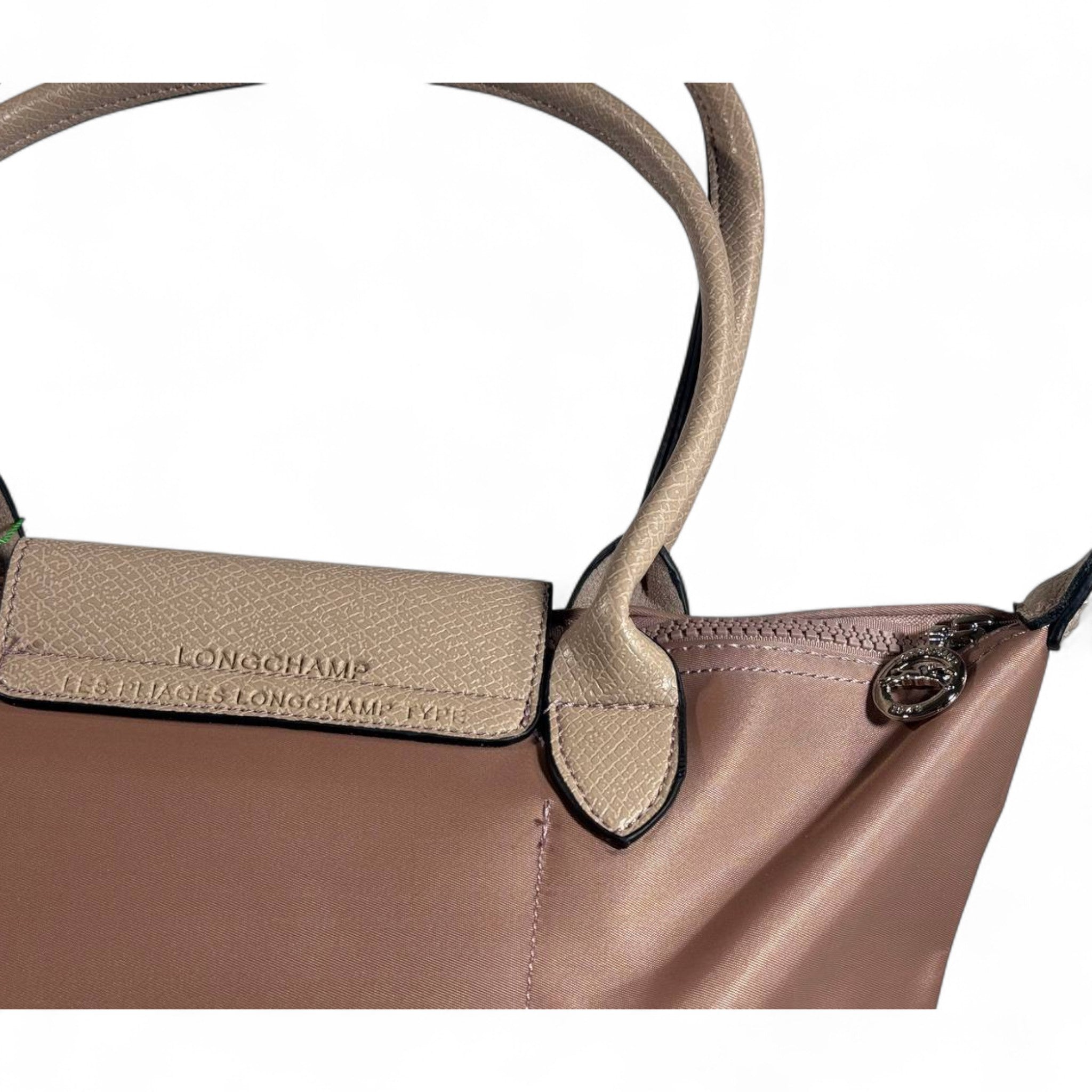 Longchamp Le Pliage Tote 🌸 Blush Pink & Beige – Elegant Everyday Icon