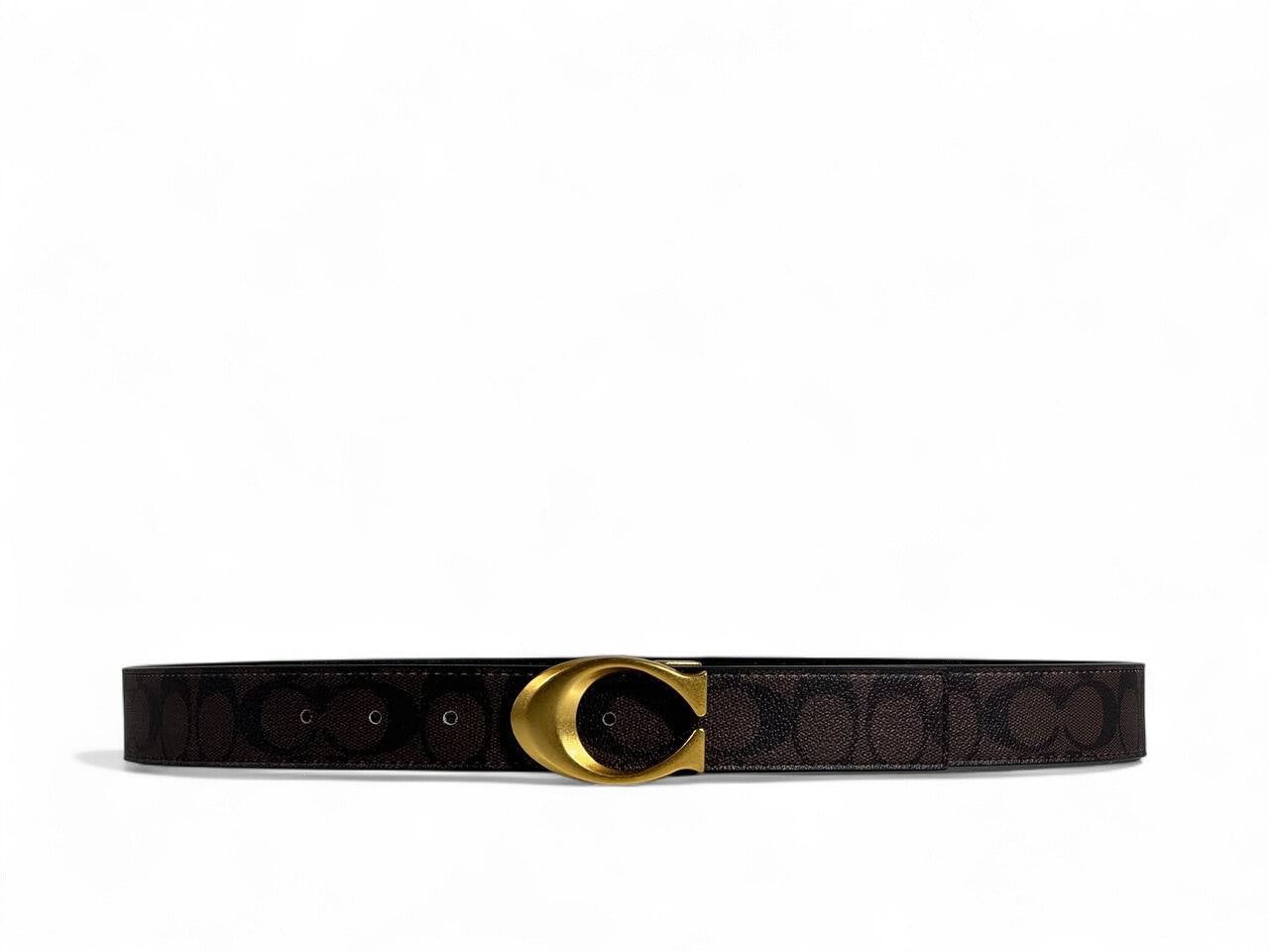 Coach Signature “C” Buckle Belt 🖤🤎 | 115 cm Double-Face Luxury Design