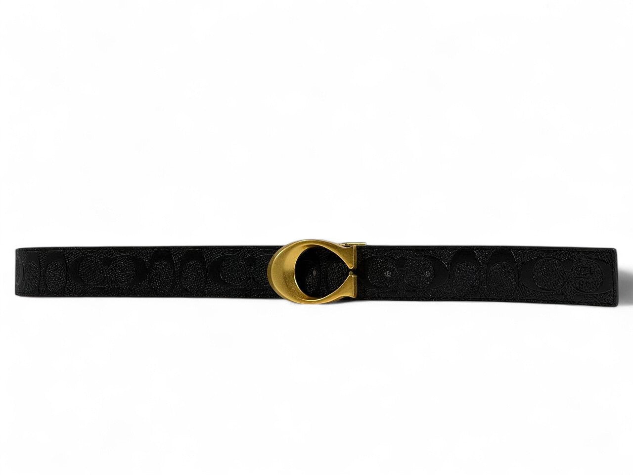 Coach Signature “C” Buckle Belt 🖤🤎 | 115 cm Double-Face Luxury Design