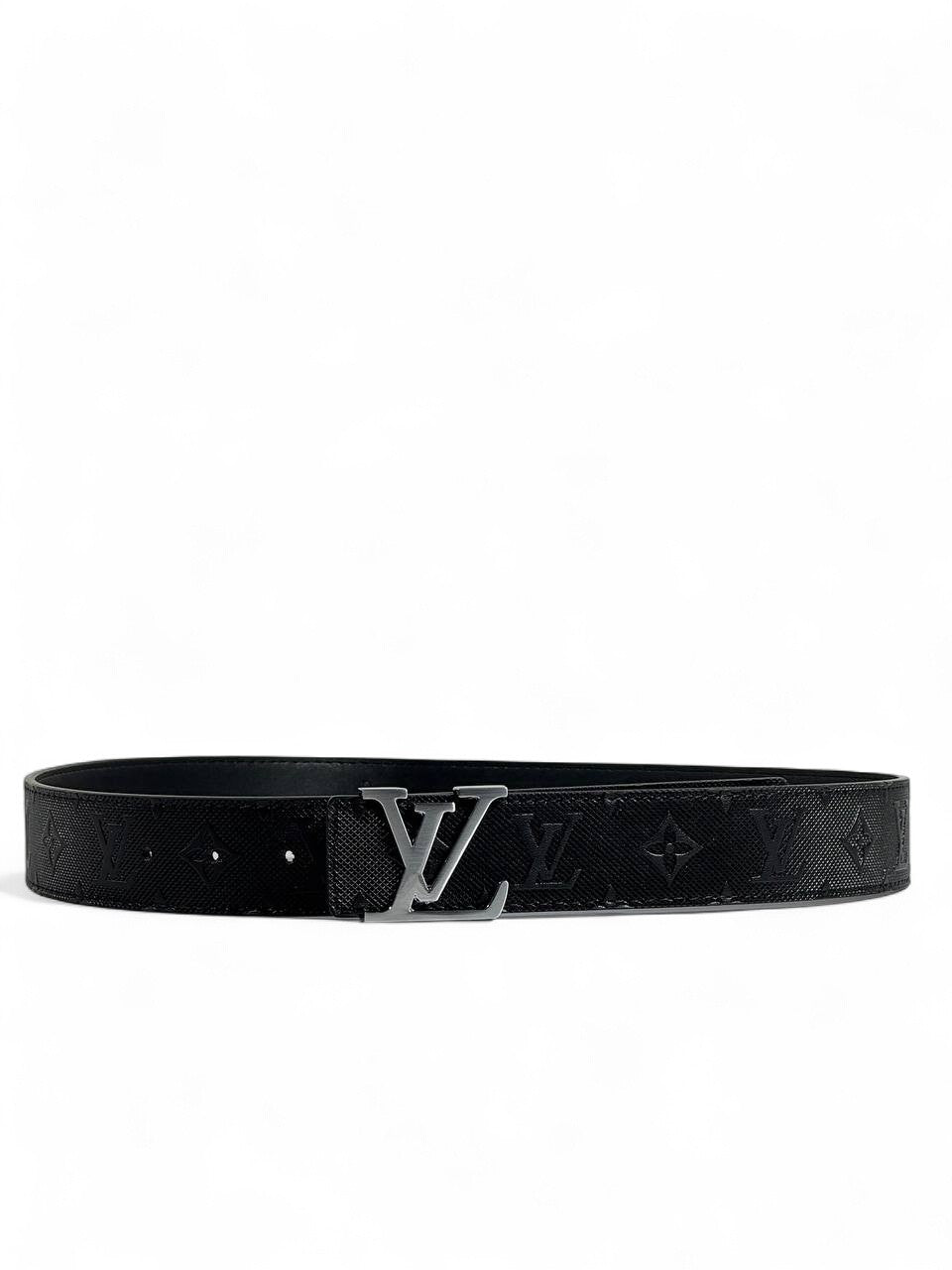 Louis Vuitton Monogram Black Belt 🖤 | 110 cm Silver LV Buckle – Timeless Elegance