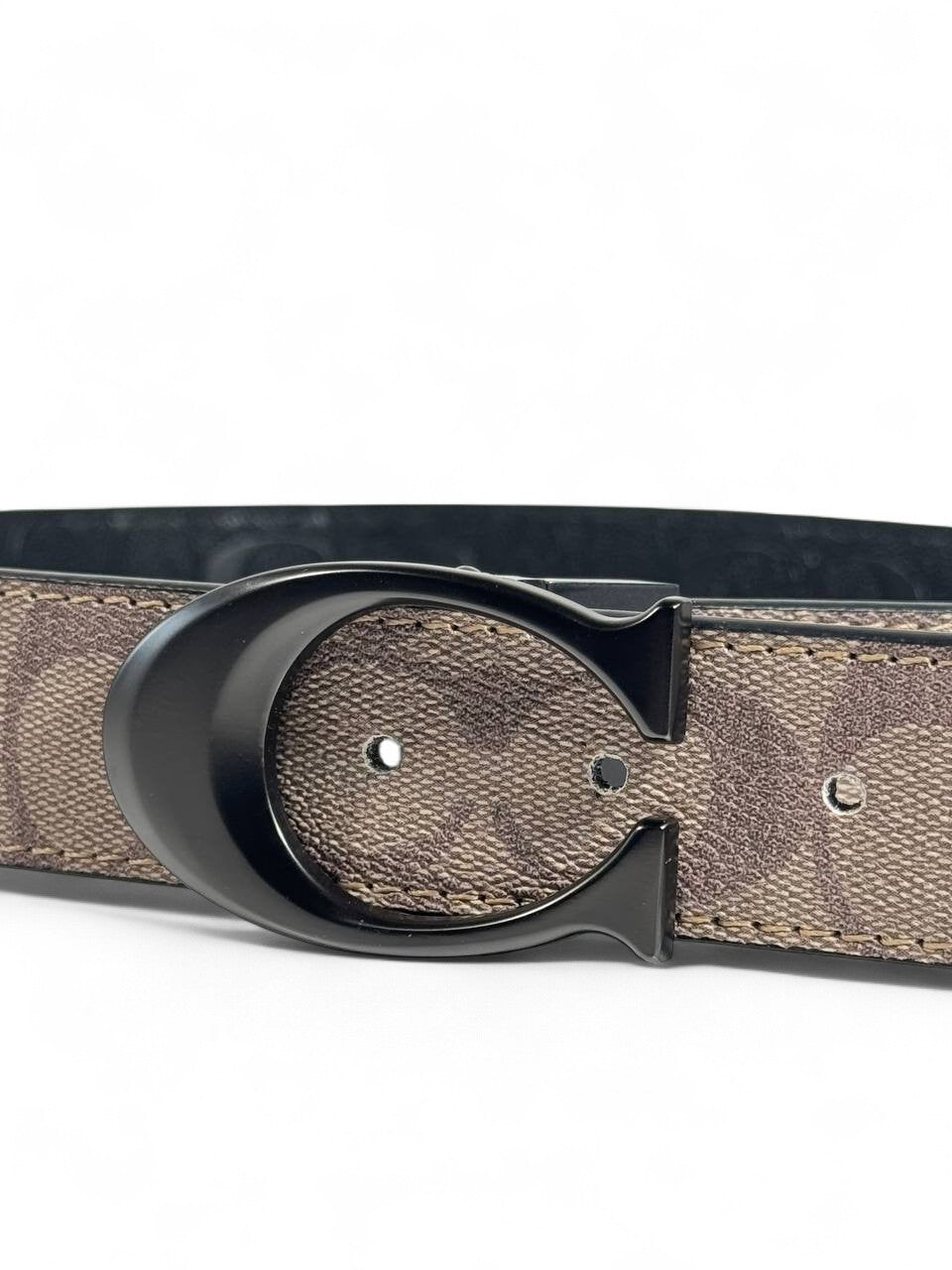 ✨ Coach Reversible “C” Monogram Belt 🖤 Brown & Black — 110 cm | Luxury Unisex Style