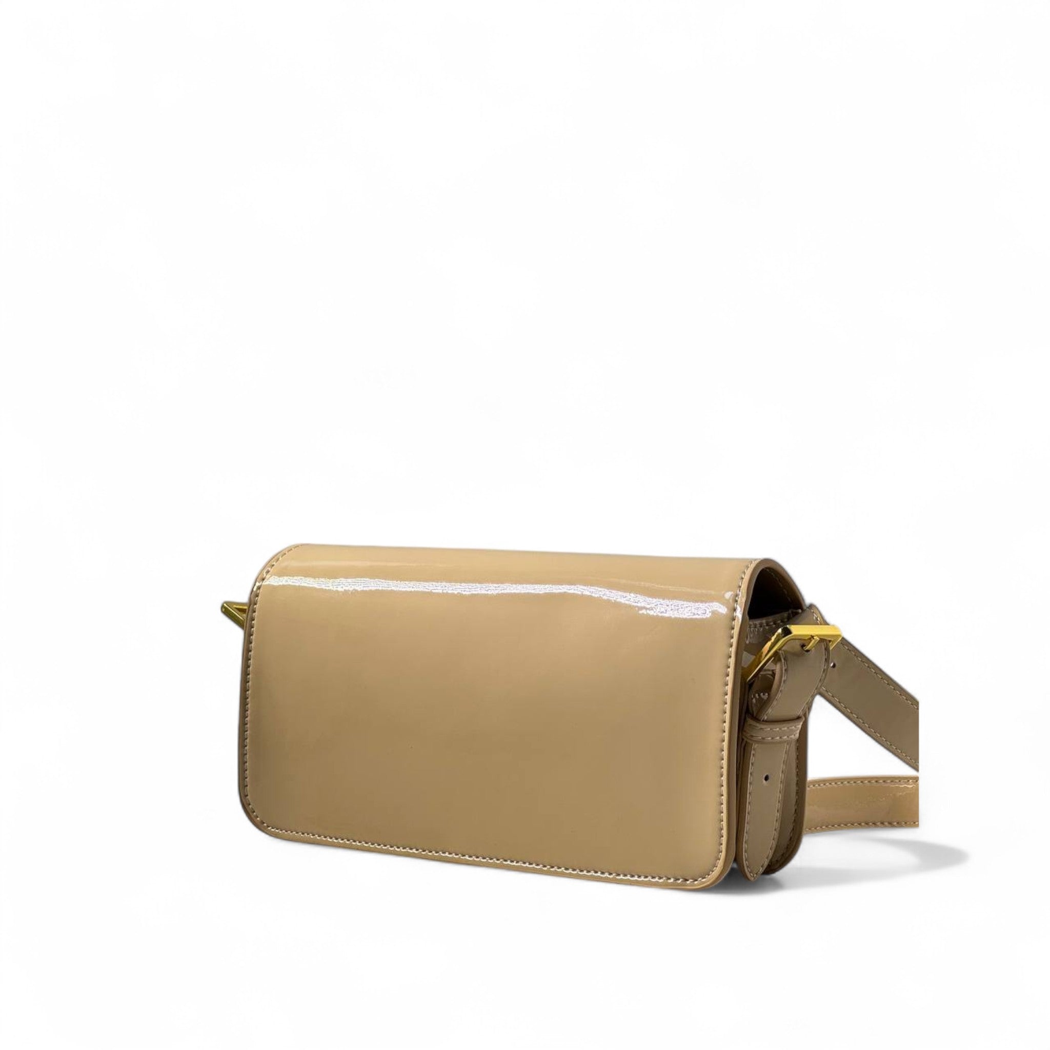 👜 Miss Dior Patent Leather Shoulder Bag – Elegant Beige Finish ✨