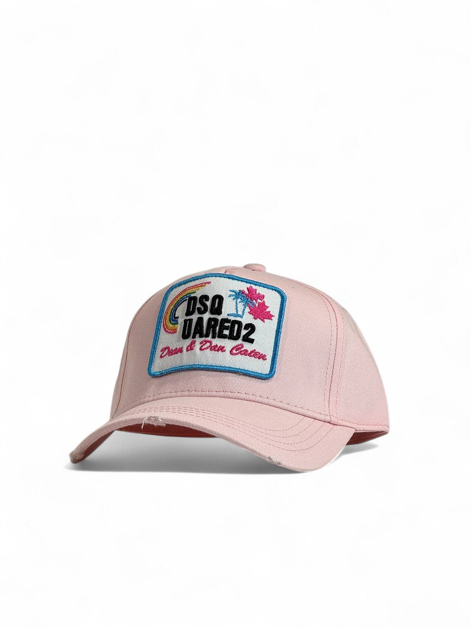 Dsquared2 Pink Rainbow Patch Cap 🌸🌈 | Bold Designer Streetwear