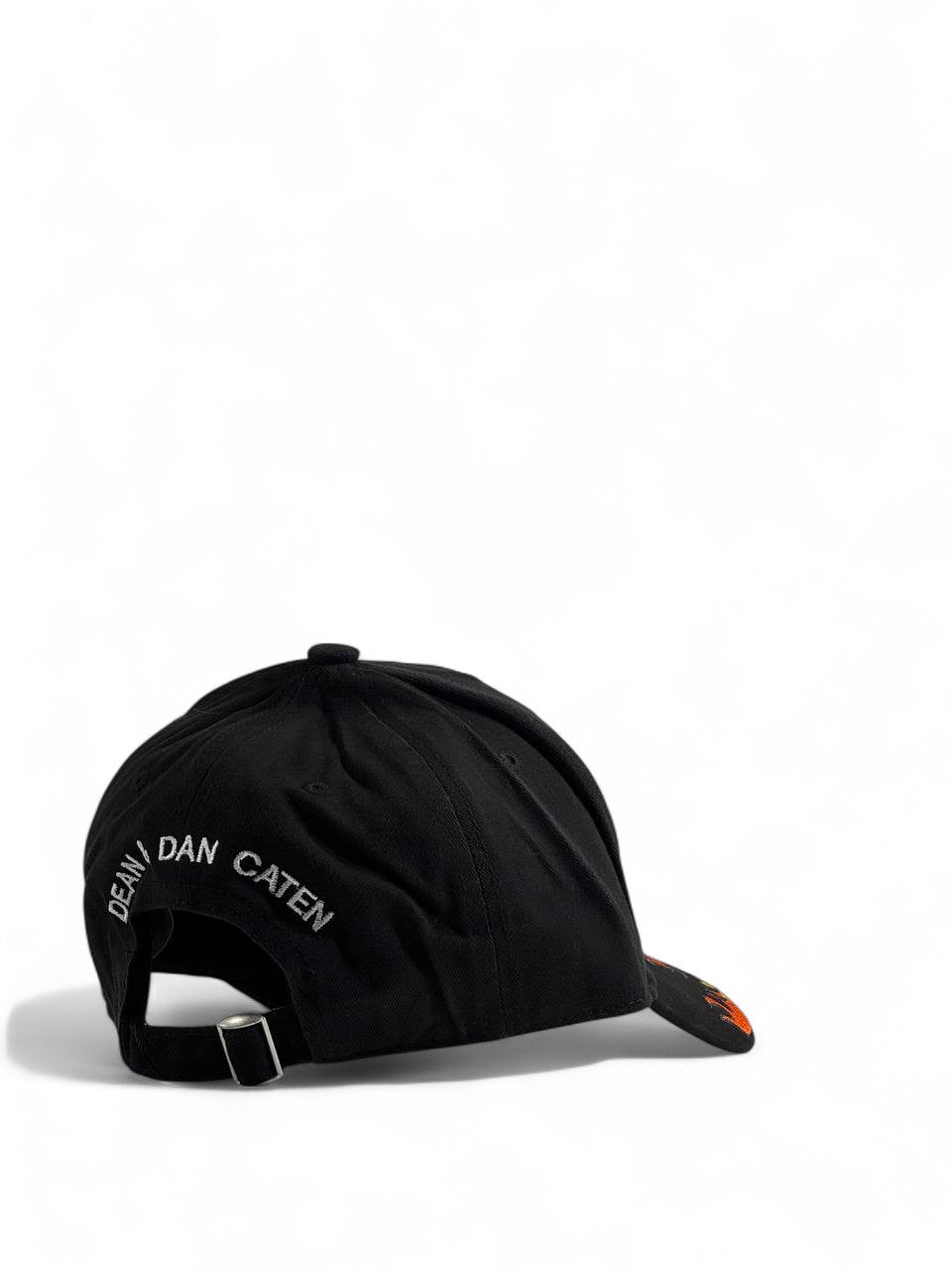 Dsquared2 Black Cap with Flame Visor 🖤🔥 | Bold Streetwear Style