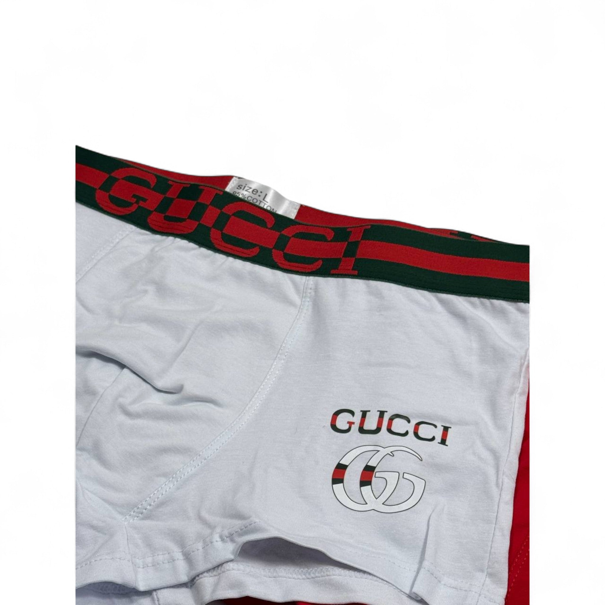 🩳 Gucci Men’s Boxer Briefs – 3-Pack Signature Web Waistband (White, Red, Black) 🔥
