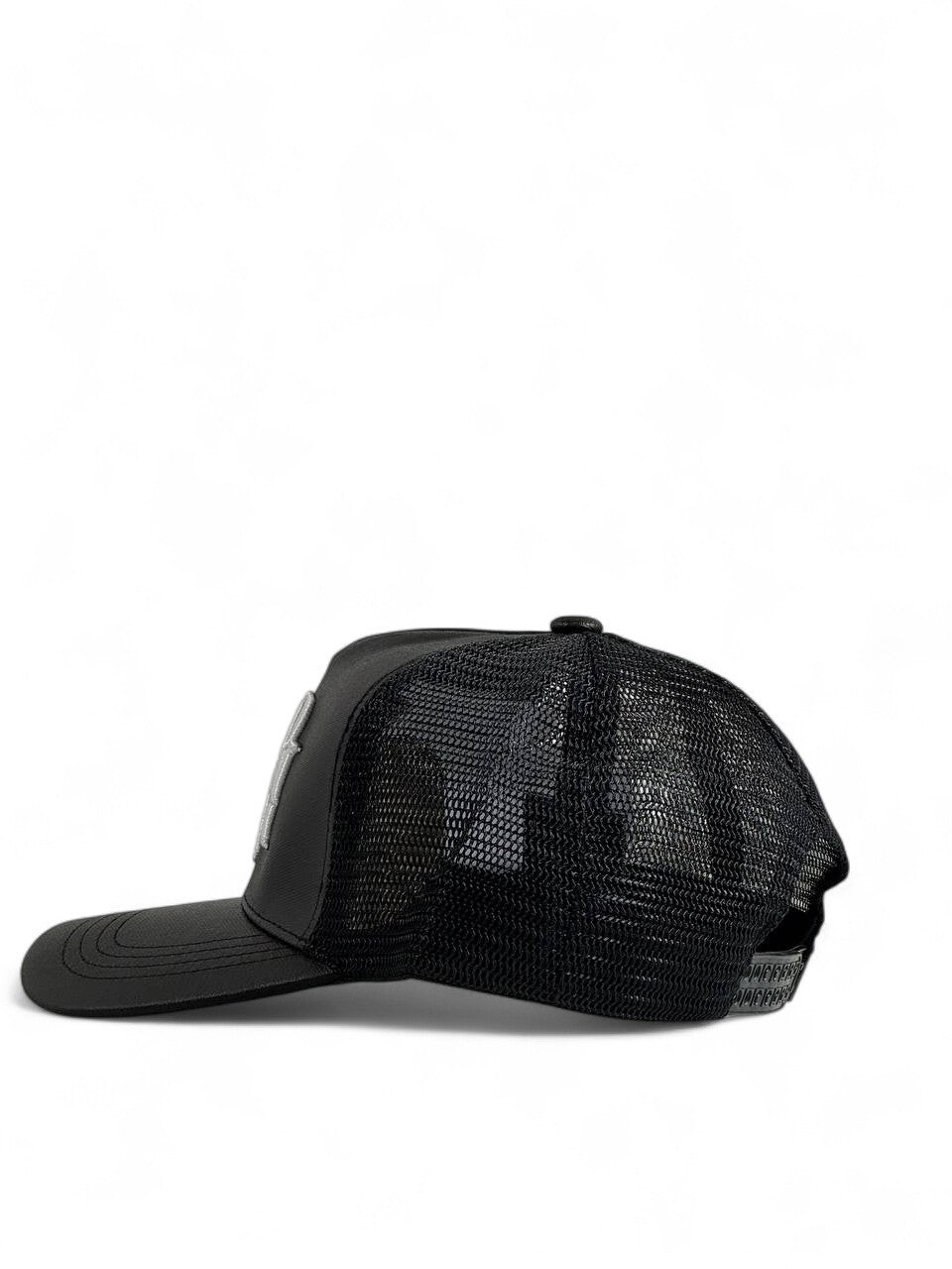 Amiri Black Trucker Cap 🧢 – Leather Look | Luxury Streetwear 🖤