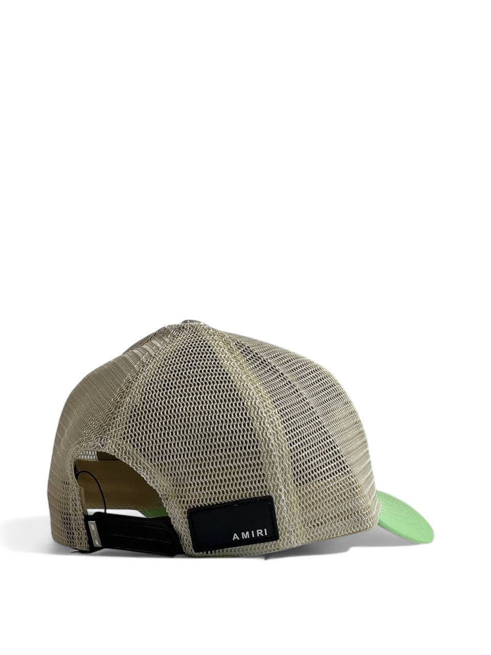 🍃 AMIRI Beige & Green Trucker Cap – Luxury Streetwear with Fresh Vibes 🌟