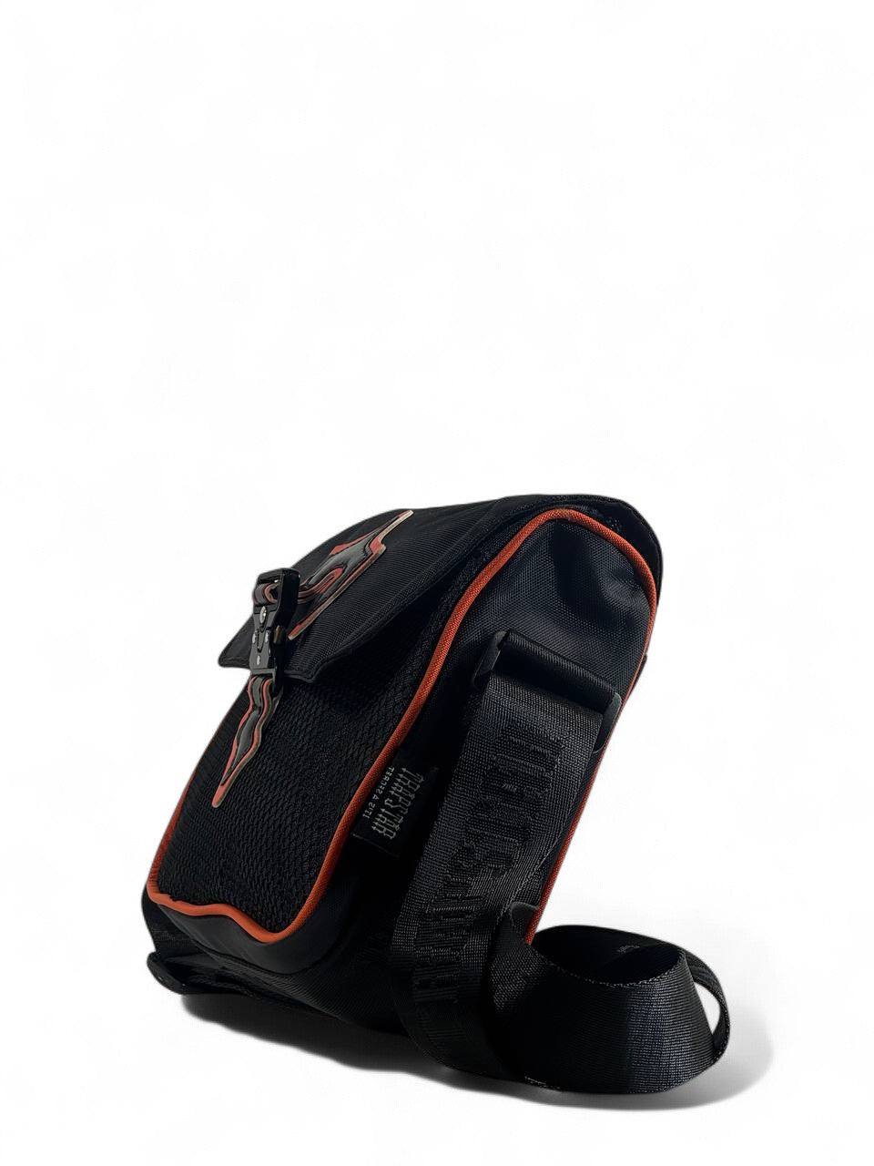 🖤🧡 Trapstar Black & Orange Crossbody Bag – Bold Urban Streetwear Shoulder Bag 🔥