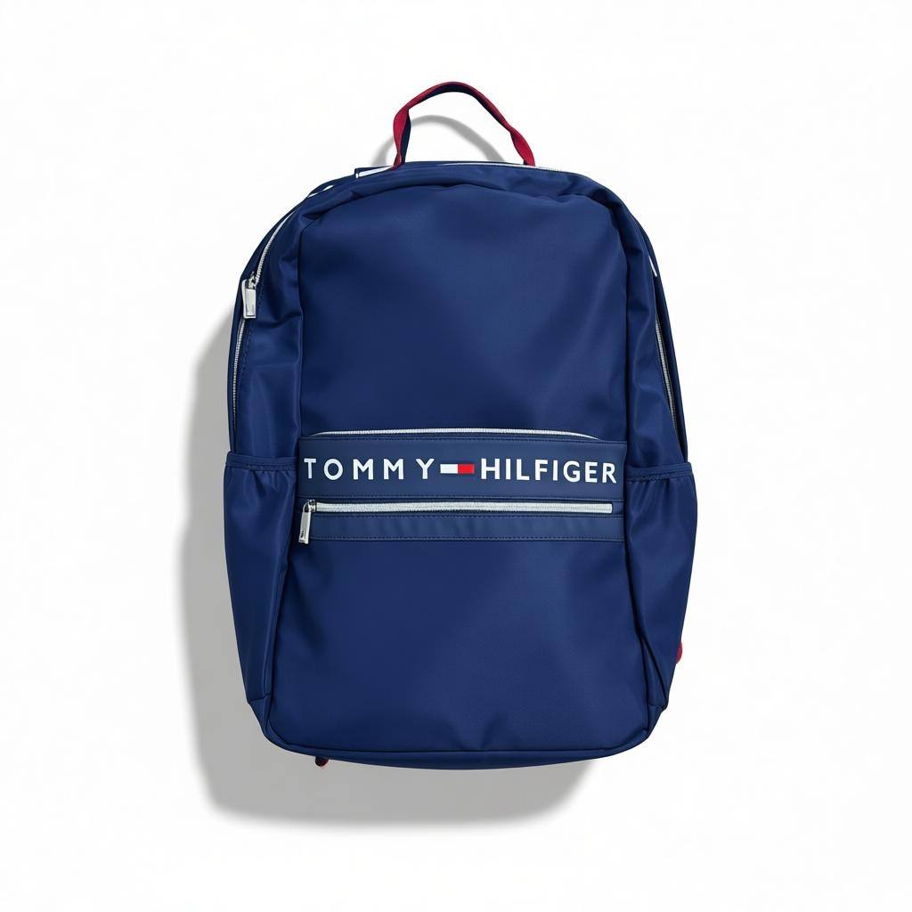 🎒 Tommy Hilfiger Signature Navy Backpack – Smart, Sporty & Iconic 🇺🇸