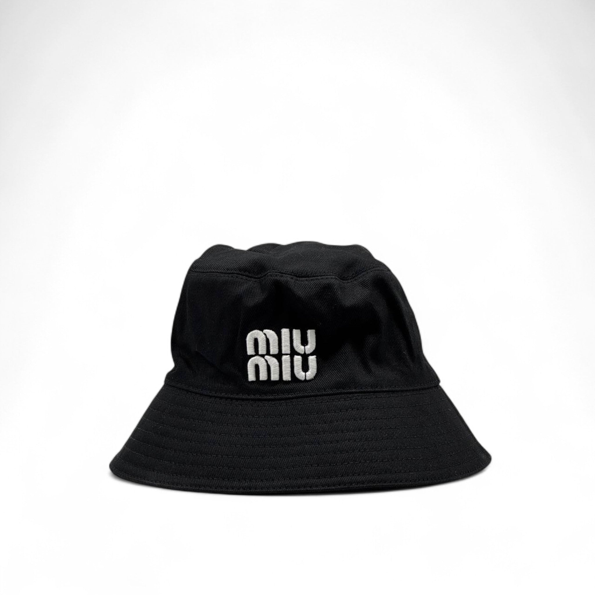 Miu Miu Black Bucket Hat ๐ค โ Sleek, Bold & Timeless