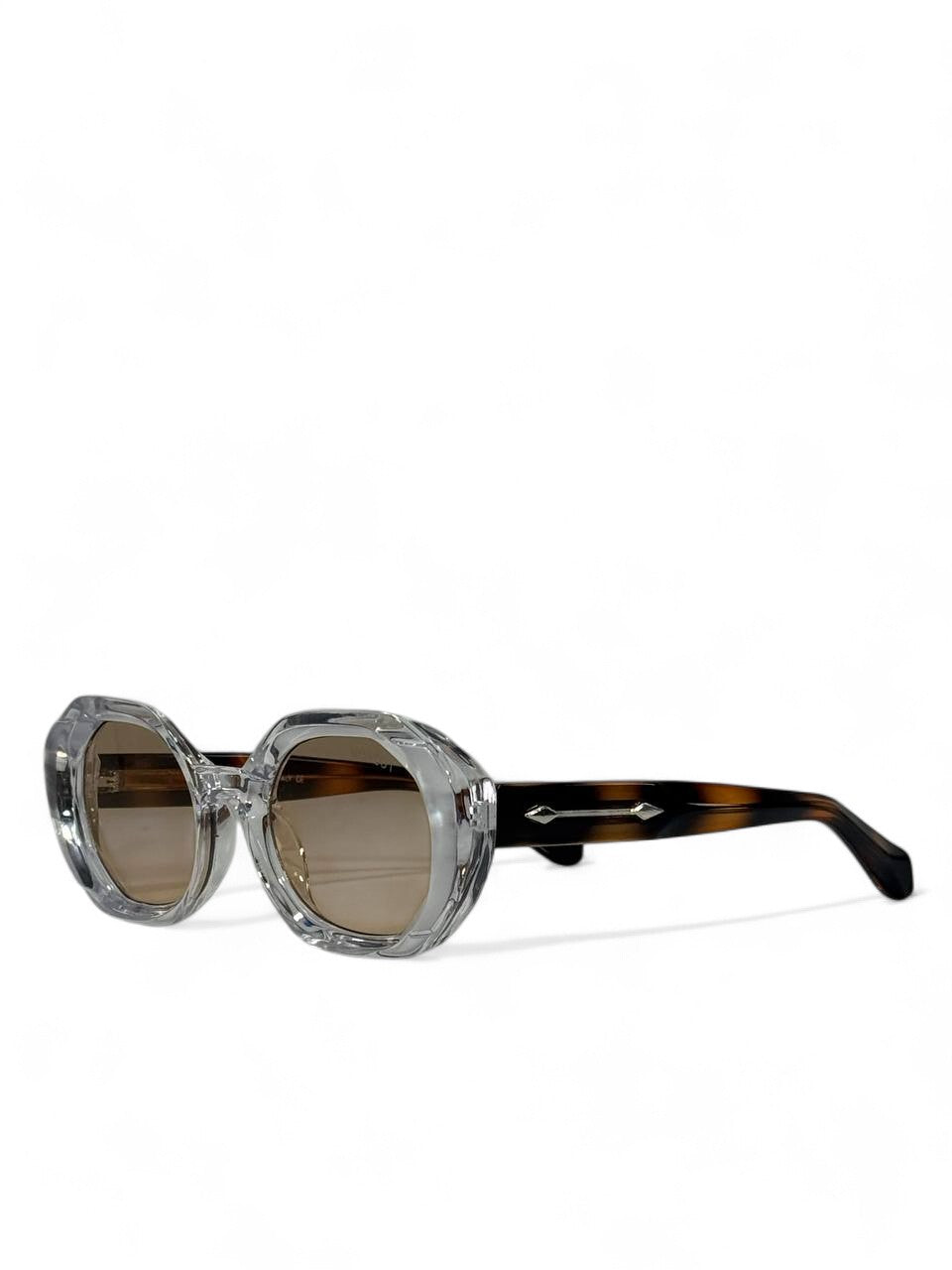 🕶️ Moscot Retro Clear Round Sunglasses – Vintage Crystal Frame Luxury Shades ✨