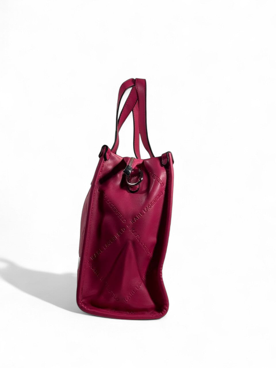 💖 Karl Lagerfeld Pink Tote Bag – Quilted Logo Shopper Handbag ✨👜