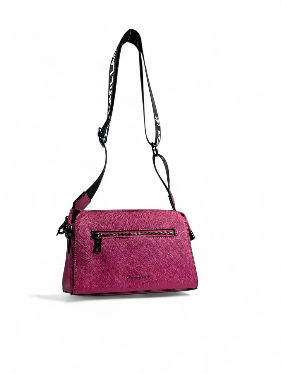✨ Karl Lagerfeld Pink Crossbody Bag – Iconic Strap & Cartoon Charm 👜💖