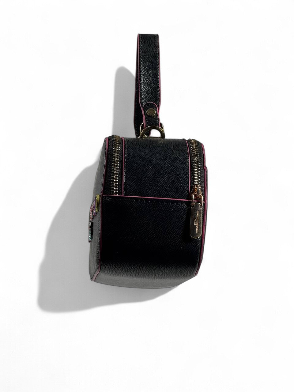 🌈 Karl Lagerfeld Paris Black Handbag – Colorful Logo Design 🎨✨