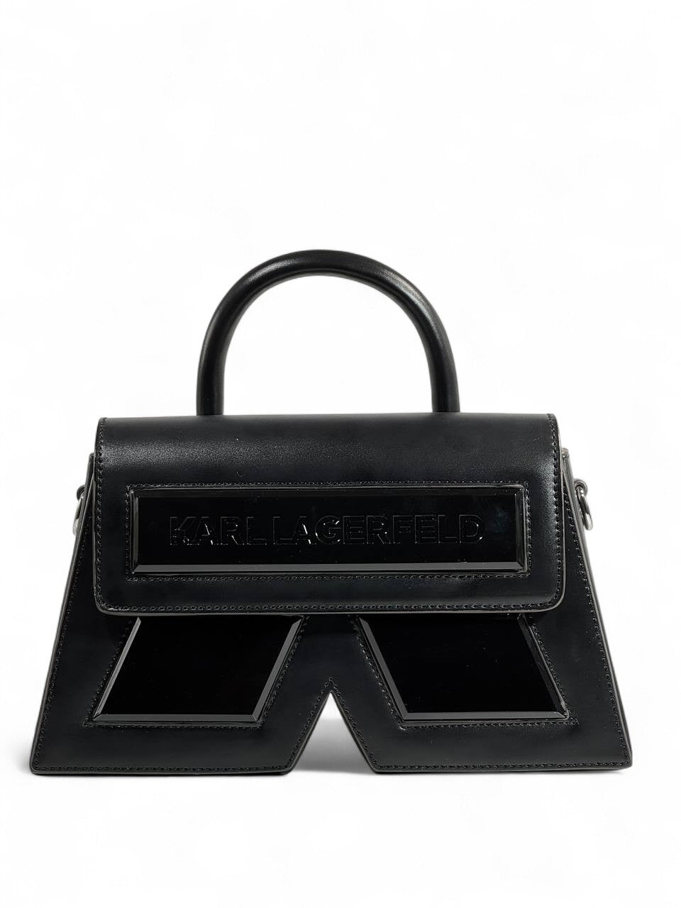 🖤 Karl Lagerfeld Iconic Black Geometric Handbag – Luxury Statement Bag ✨👜