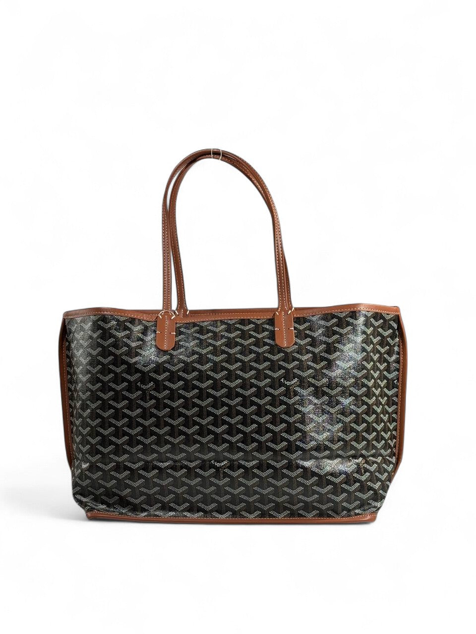 🖤 Goyard Saint Louis GM Tote Bag – Black & Brown Trim | Luxury Icon ✨