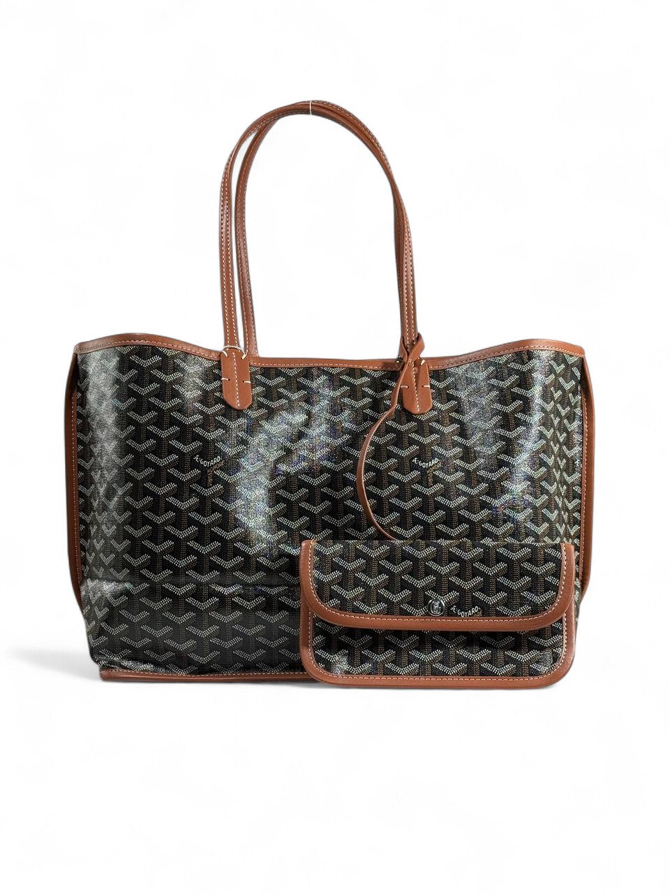 🖤 Goyard Saint Louis GM Tote Bag – Black & Brown Trim | Luxury Icon ✨