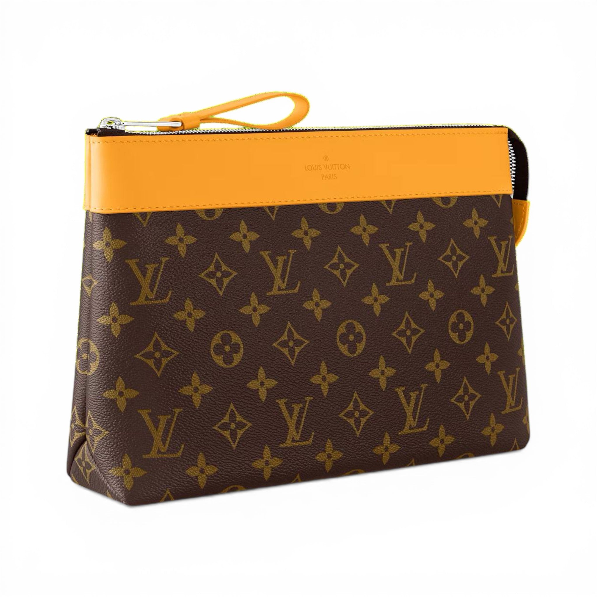 Louis Vuitton Monogram Yellow Wristlet Pouch Premium Edition 👜💛✨
