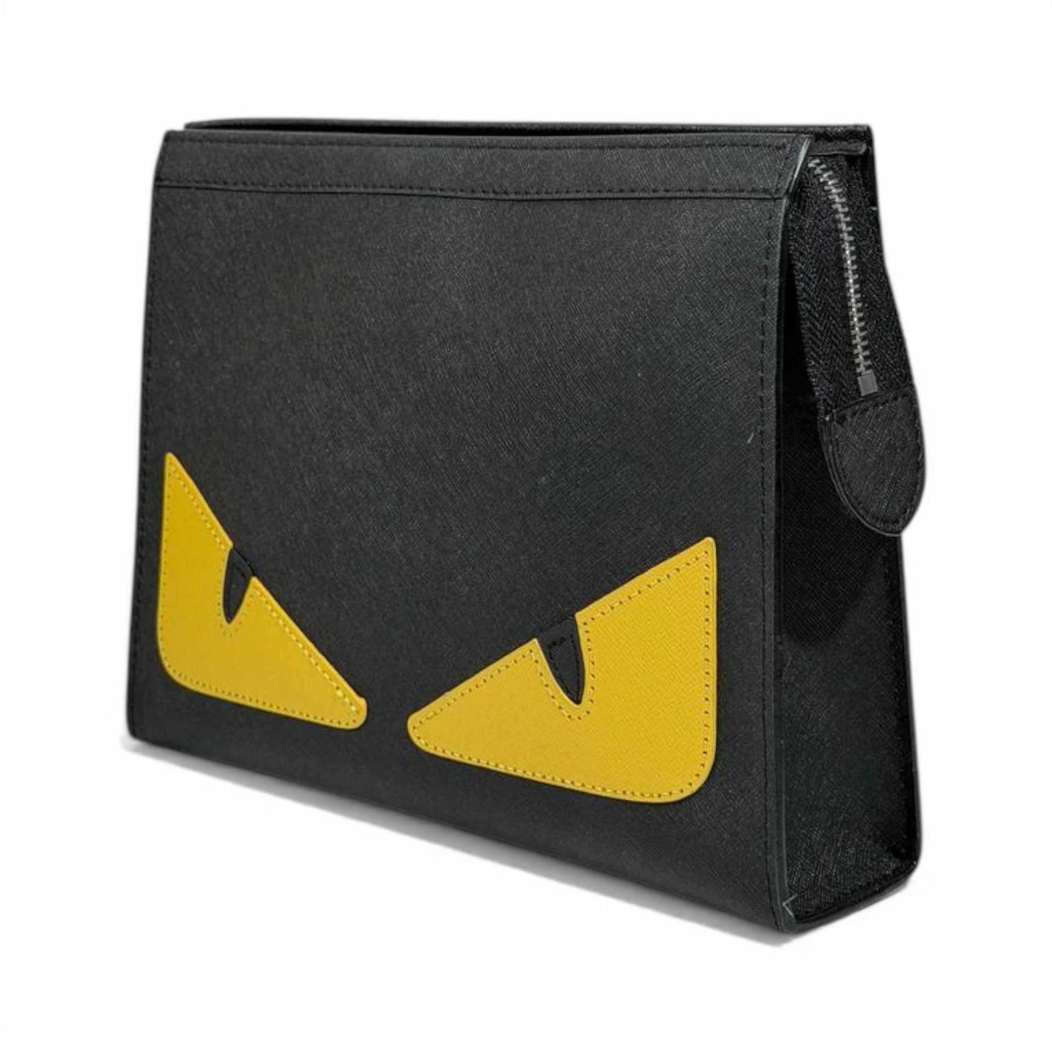 Fendi Monster Eyes Black & Yellow Clutch Bag 🖤💛👀