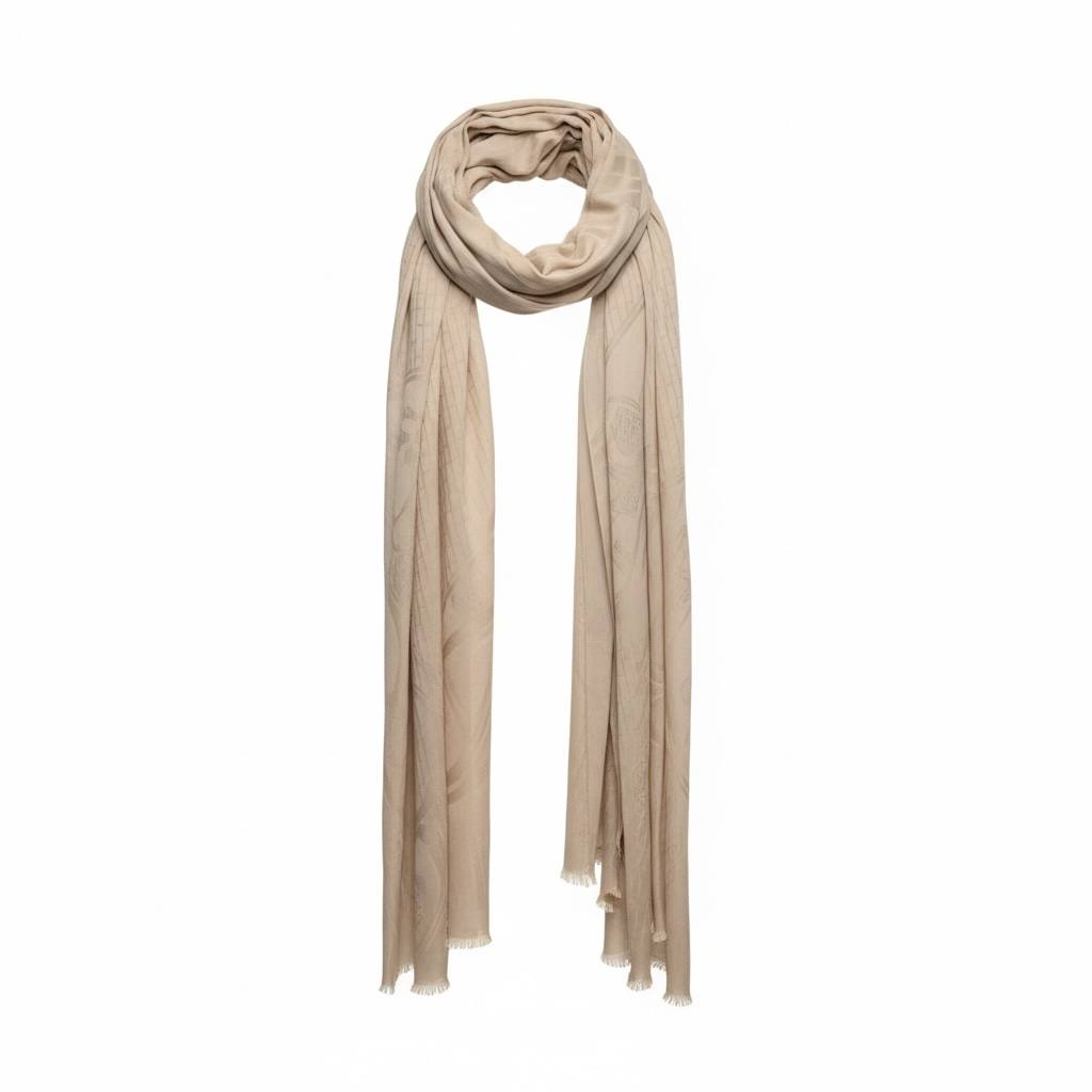 đ§Ł Hermès Beige Signature Scarf â Understated Luxury & Timeless Elegance â¨