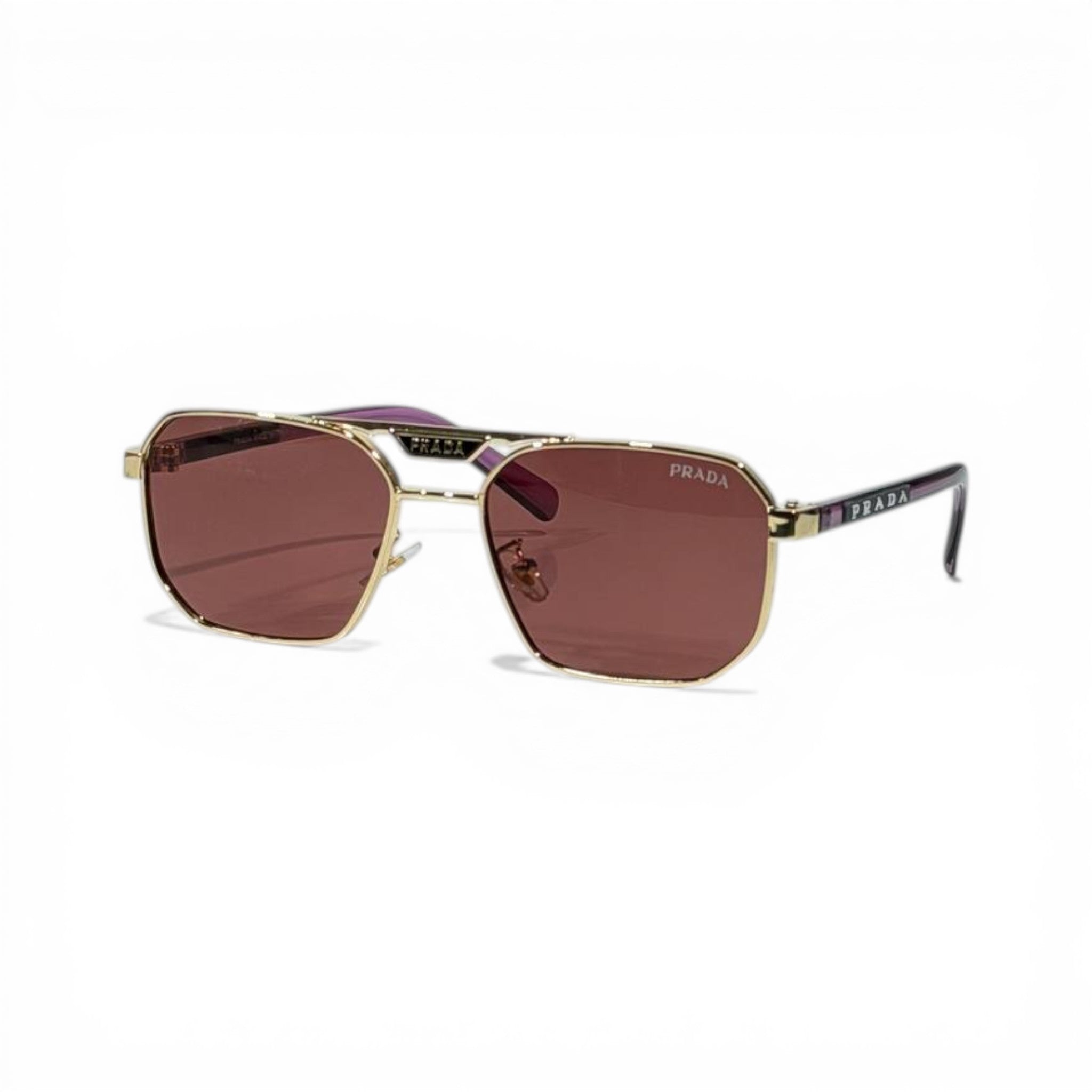 Prada Gold Rose Tint Aviator Sunglasses 🕶️✨🌹