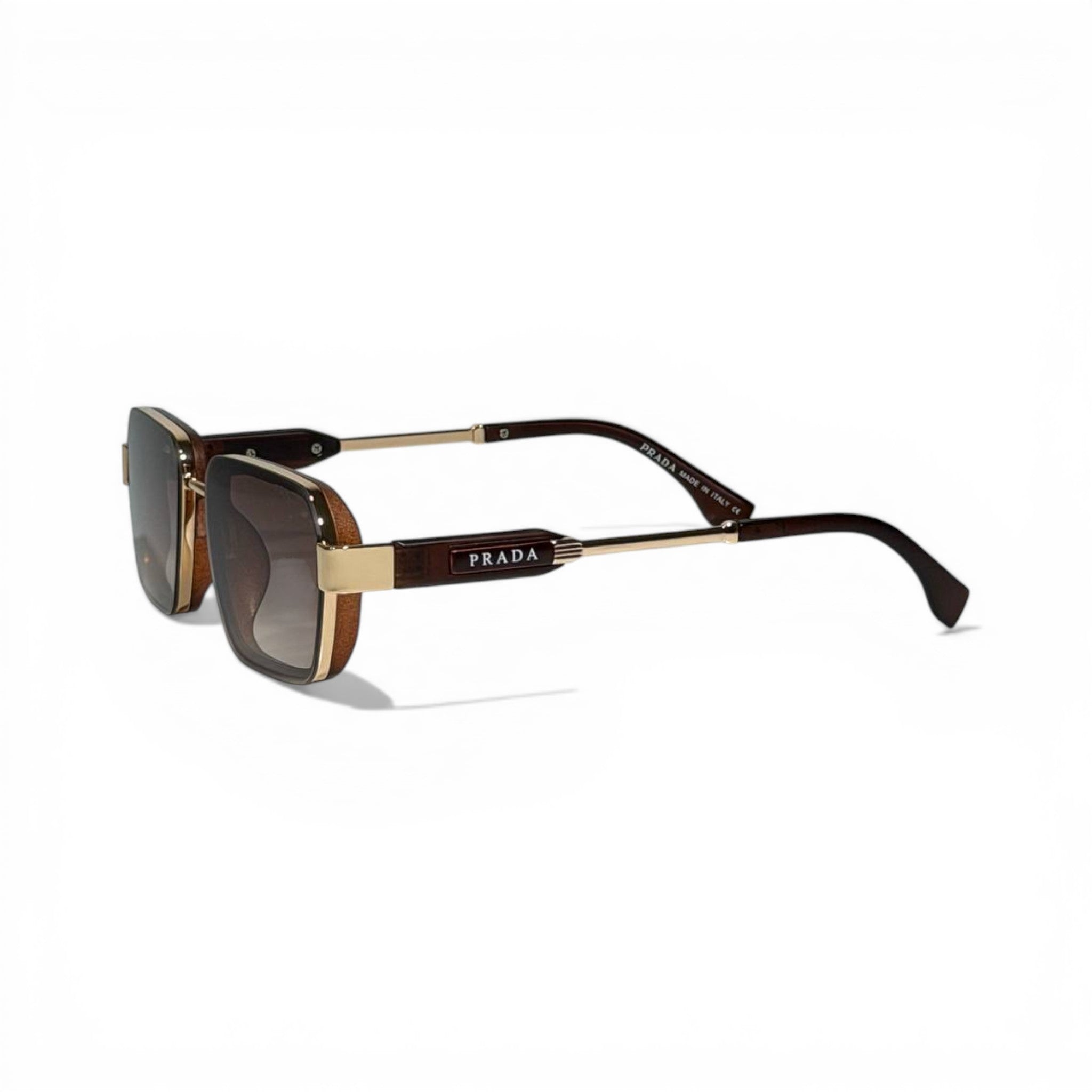 Prada Brown Gradient Luxe Square Sunglasses 🕶️🤎✨