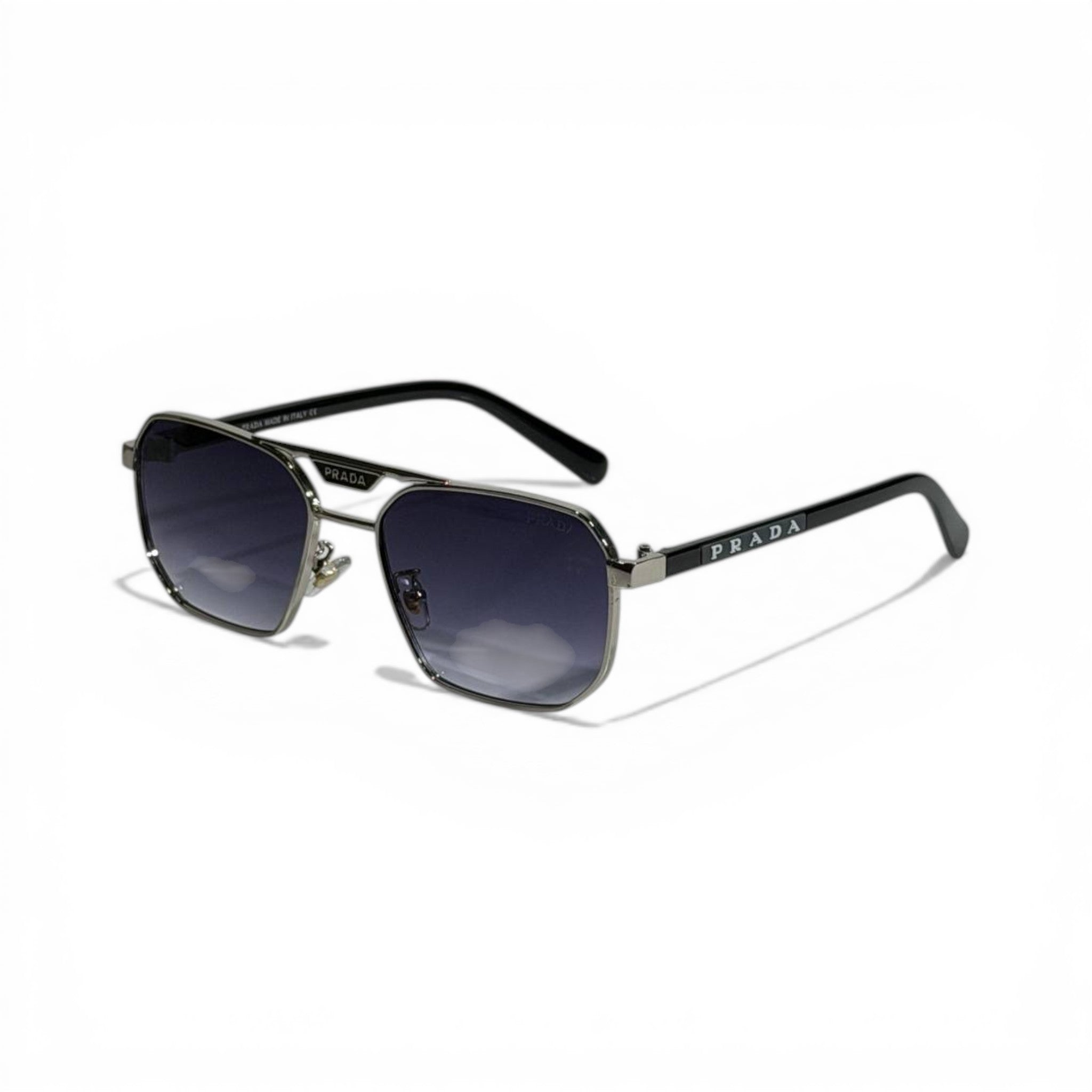 Prada Silver Aviator Square Sunglasses 🕶️✨⚡