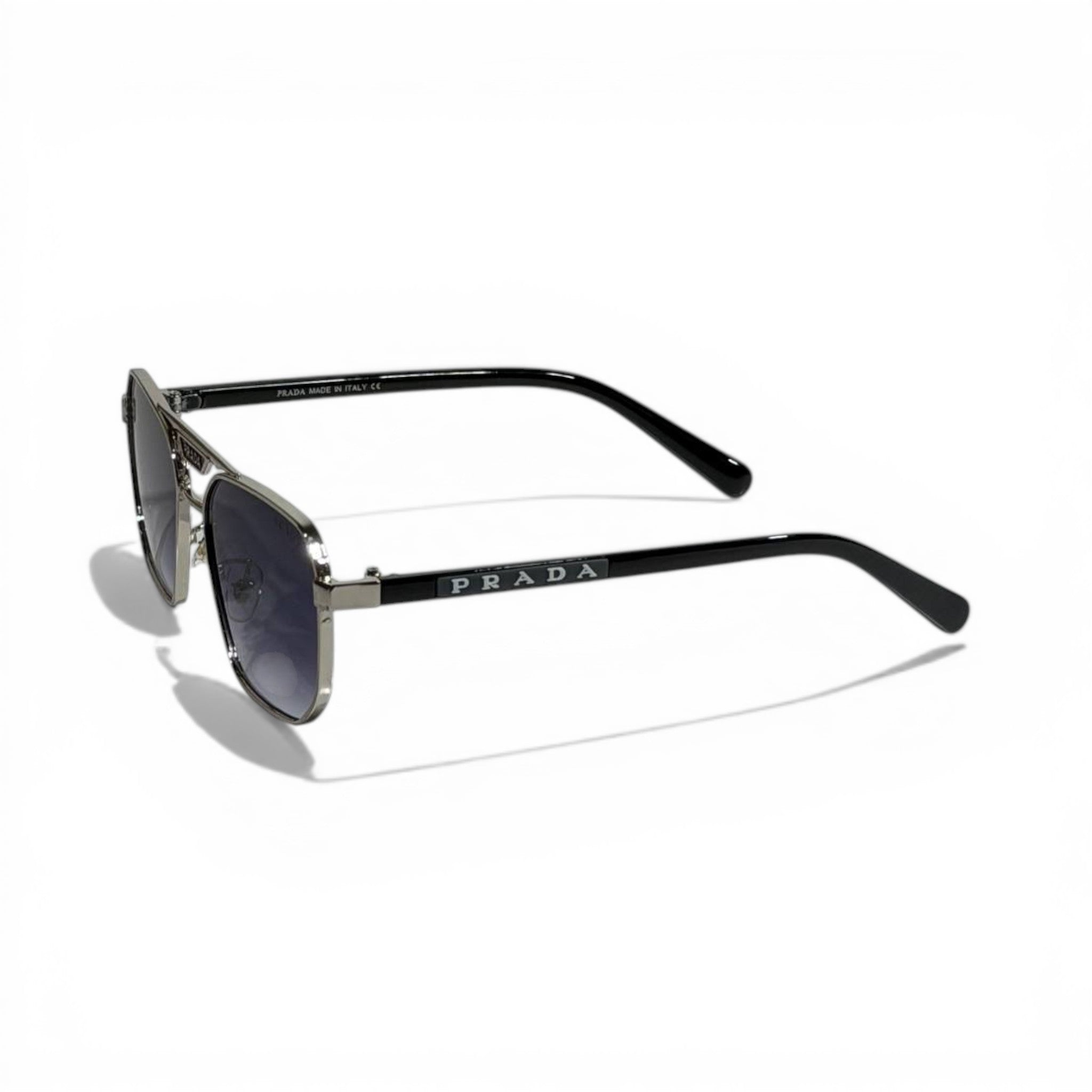 Prada Silver Aviator Square Sunglasses 🕶️✨⚡