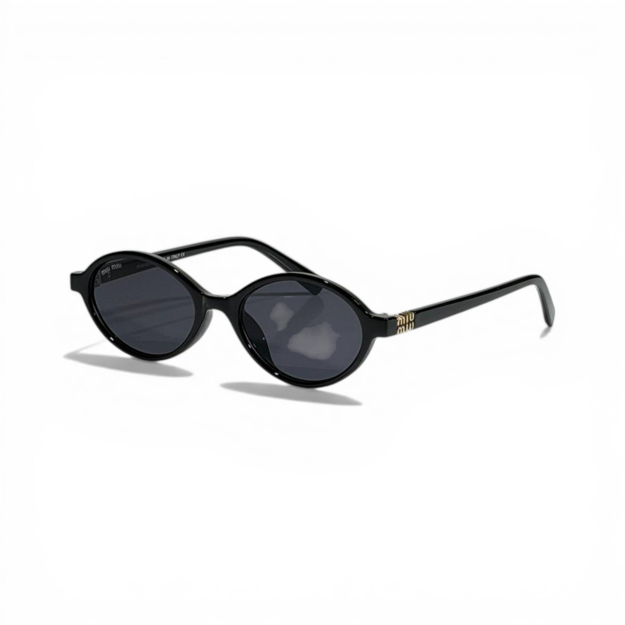 Miu Miu Noir Oval Luxe Sunglasses 🕶️✨🖤