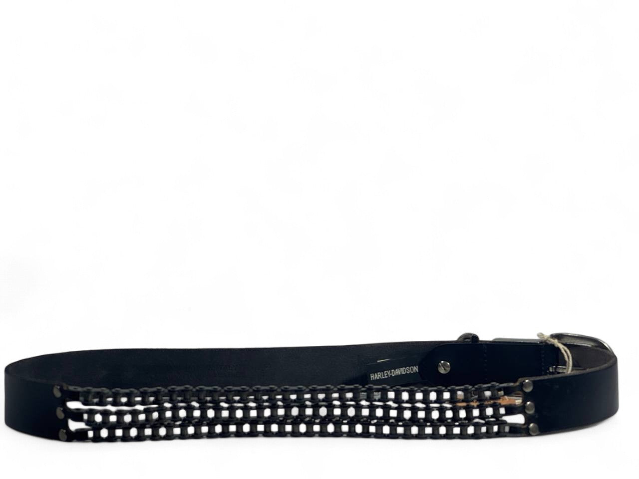 🏍️ Harley-Davidson Black Leather Belt – 125 cm | Original Cow Leather 🖤✨