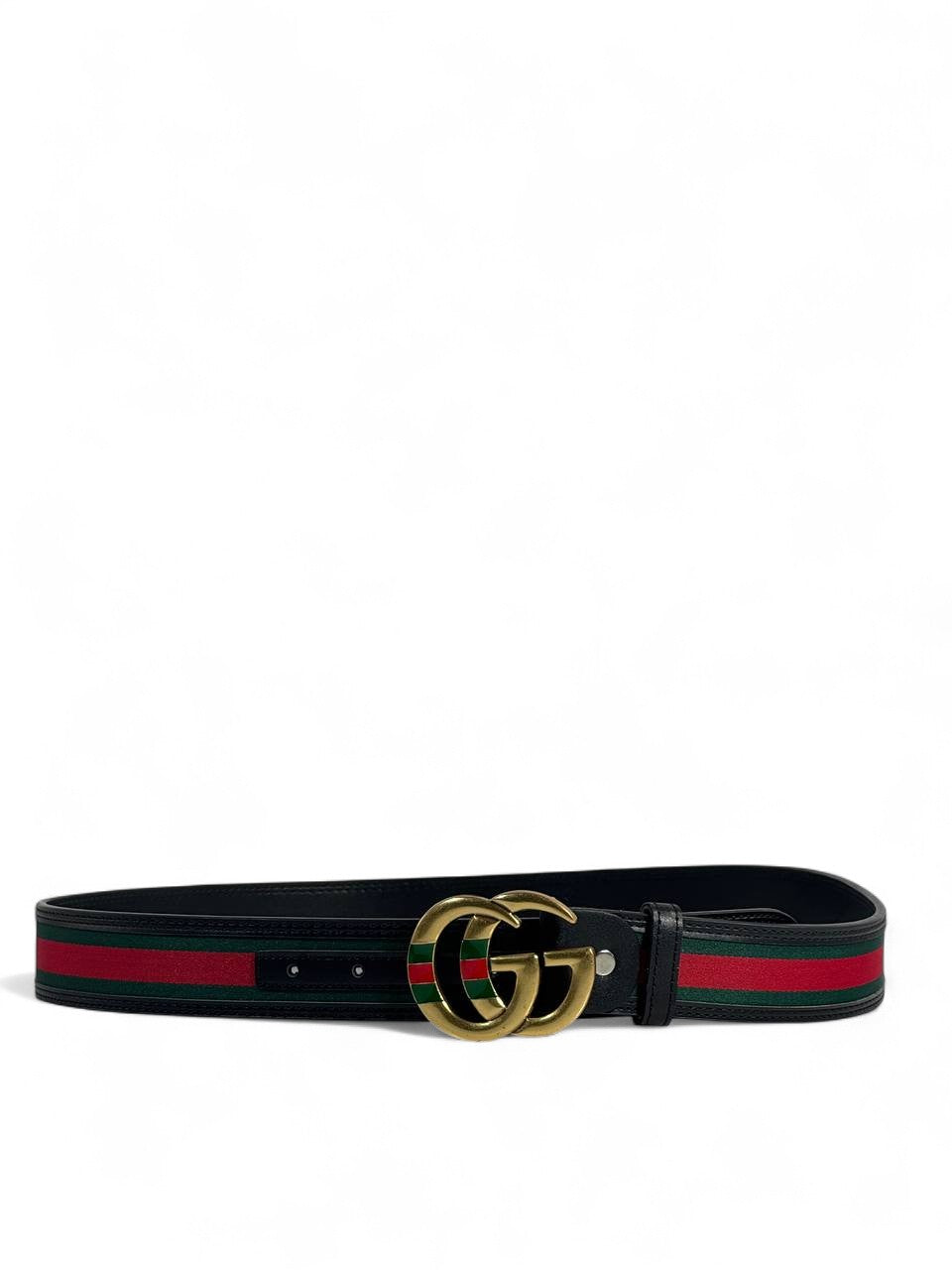 🖤 Gucci Style Belt – Green & Red Stripe | Gold “GG” Logo Buckle 💚❤️✨-110cm | Premium Fashion Statement 👌