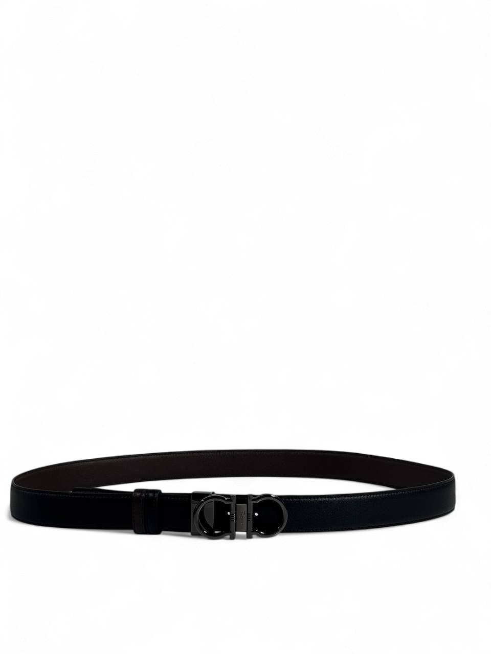 Ferragamo Black Double-Face Belt – 130 cm 🖤✨