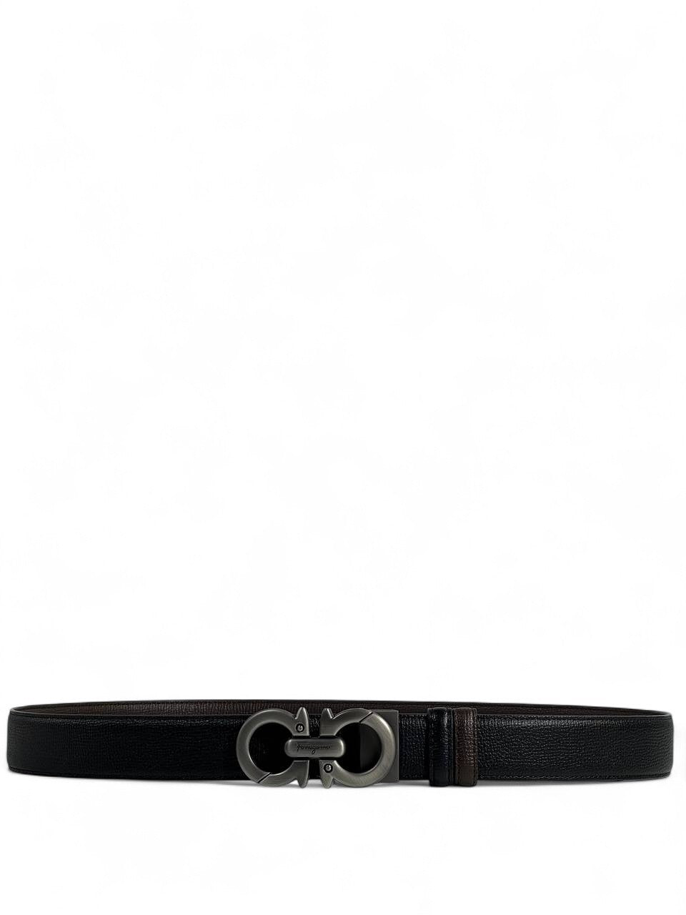 Ferragamo Black Double-Face Belt 🖤 | Iconic Gancini Buckle | 115 cm