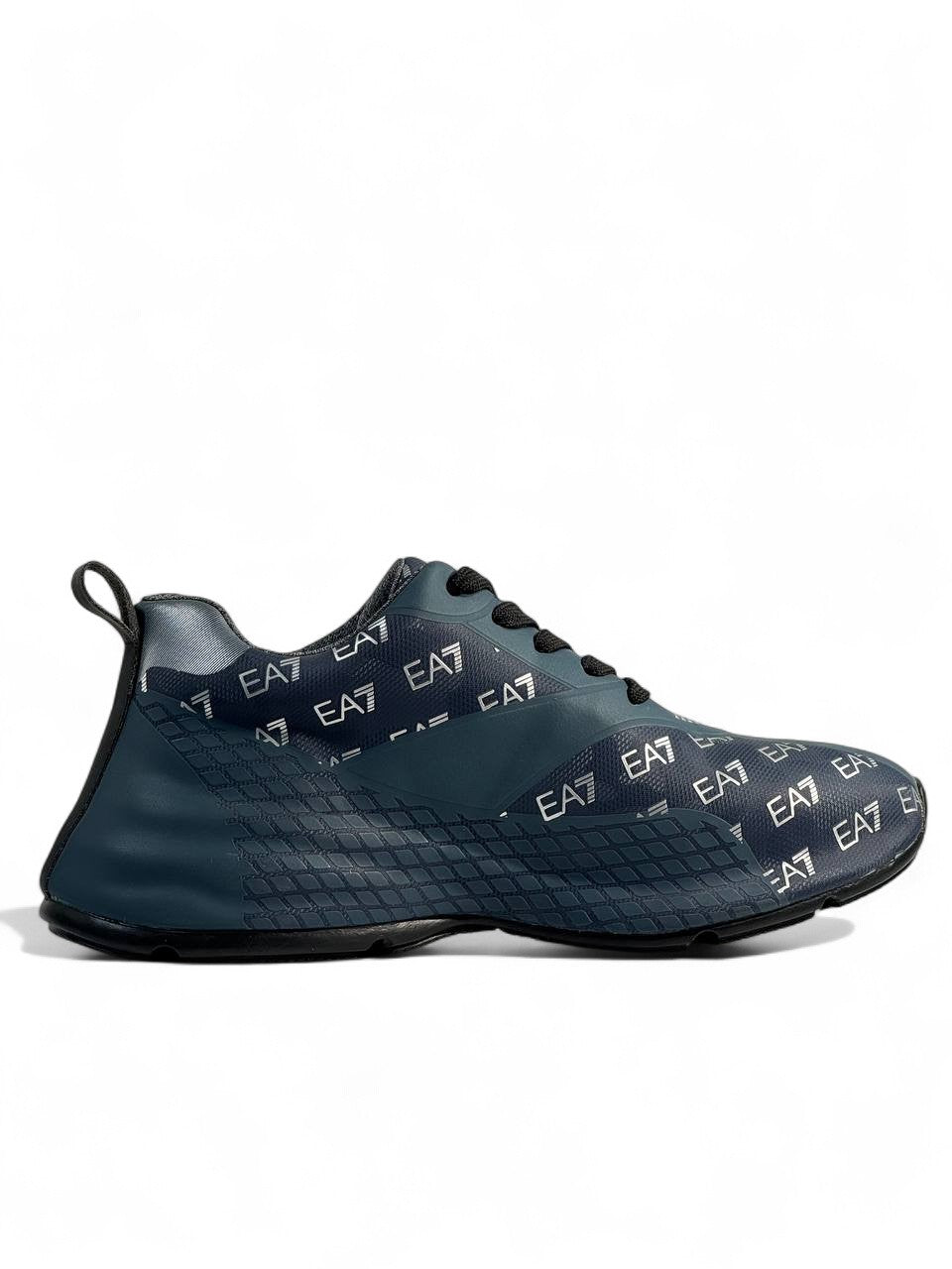 💙 Emporio Armani EA7 Navy Pattern Sneakers | Sporty Luxury Trainers 👟✨