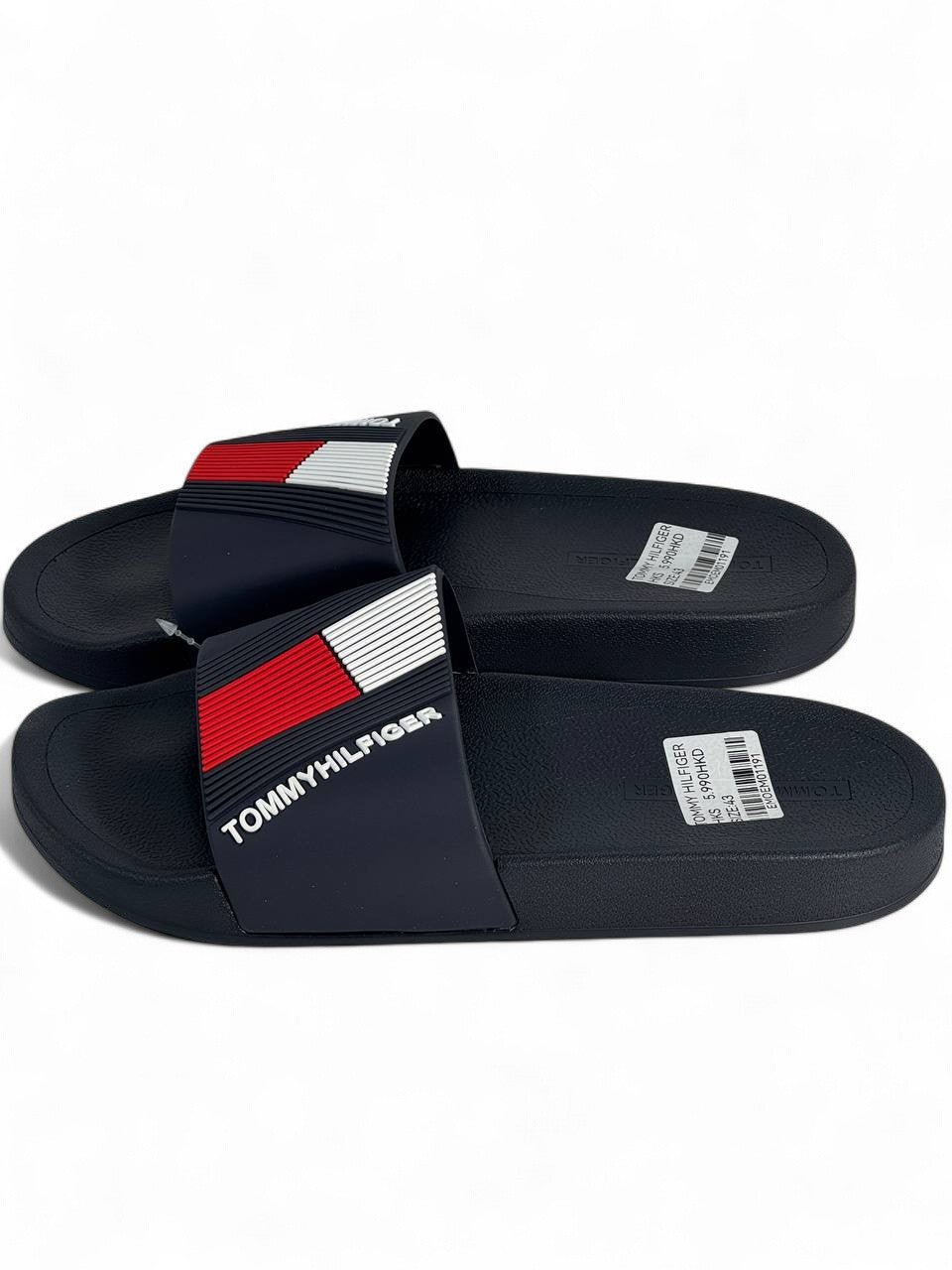 Tommy Hilfiger Navy Slides 🇺🇸 | Iconic Comfort & Style