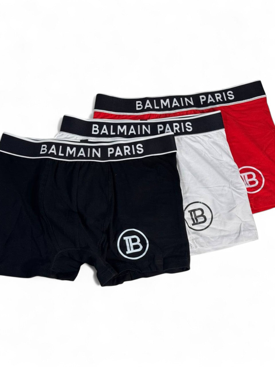 Balmain Paris Men’s Boxer Set 🩲 (3 pcs) | Premium Comfort & Iconic Style 🇫🇷✨