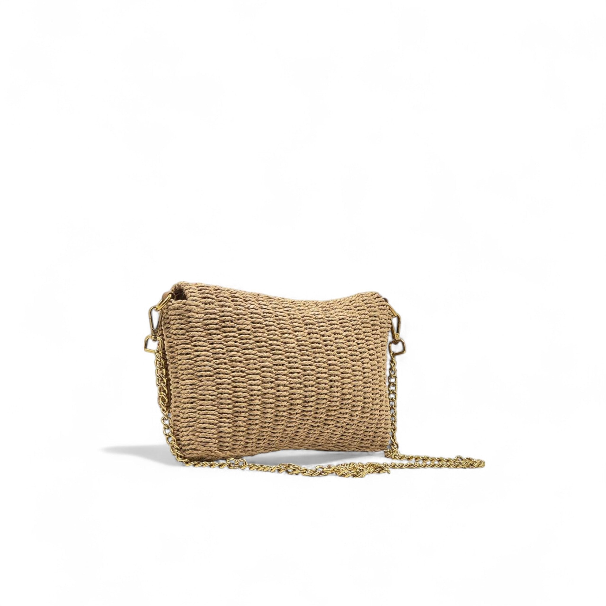 Saint Laurent Dark Raffia Chain Crossbody 👜🌿 | YSL Mini Summer Flap Bag ✨
