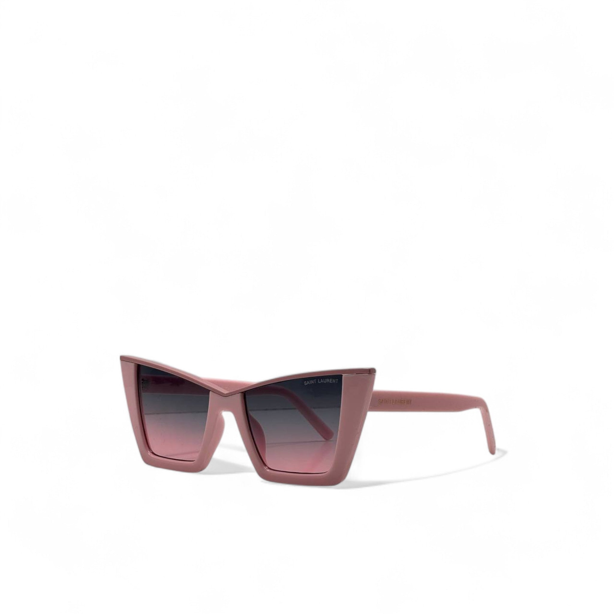 Saint Laurent Pink Cat-Eye Sunglasses 💗🕶️ | Sculpted Frame with Gradient Lenses